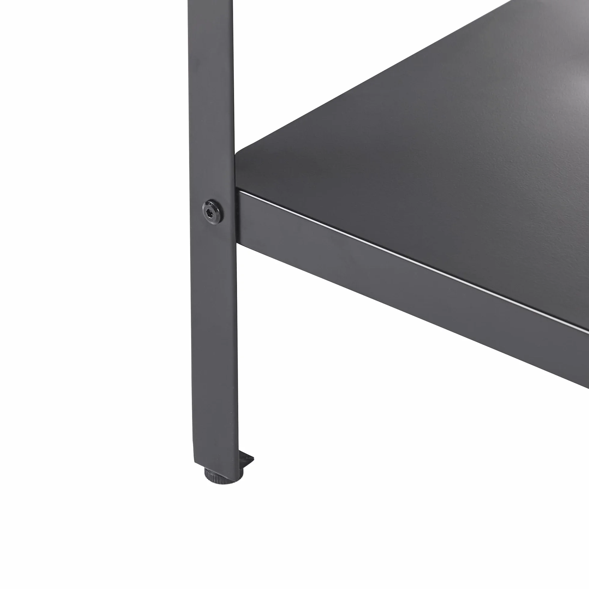 Beliani Commode de Jardin Îlot en Acier INOX Noir 80 x 50 x 92 cm Vilama