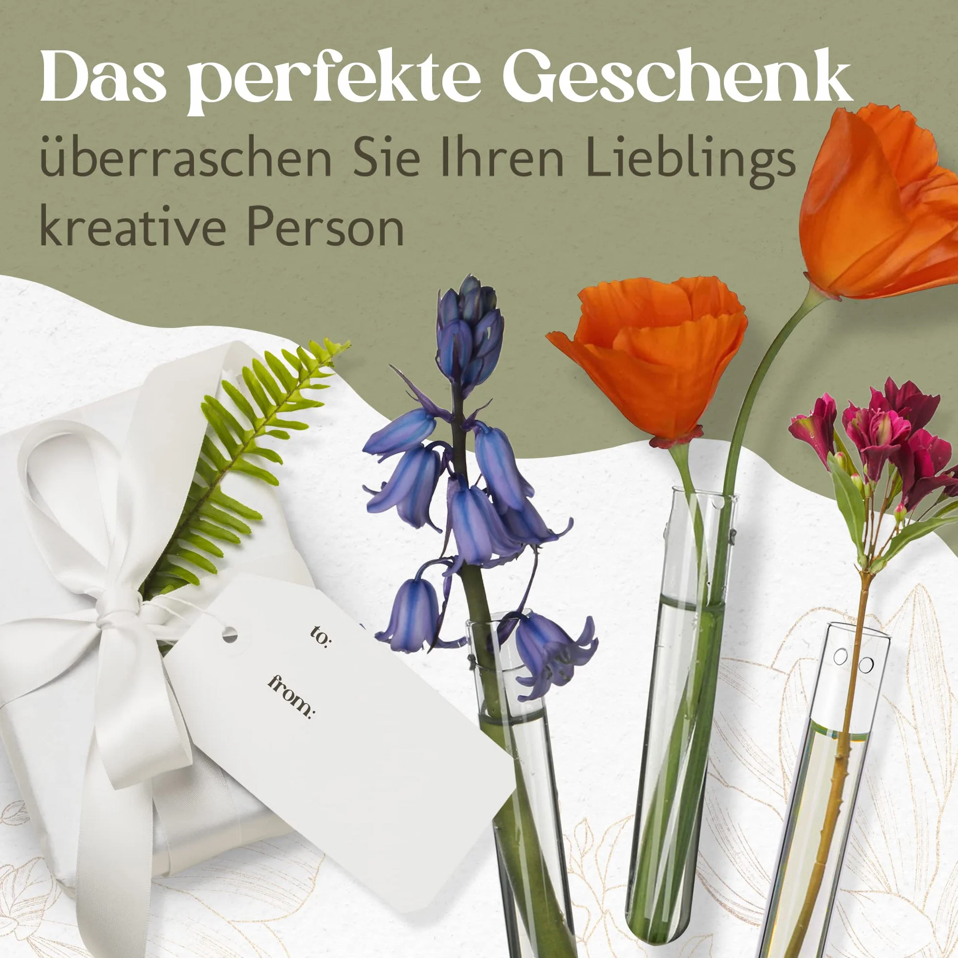 COMFORDER Vase Décoratif en Verre pour Fleurs, Boutures - 12 pcs