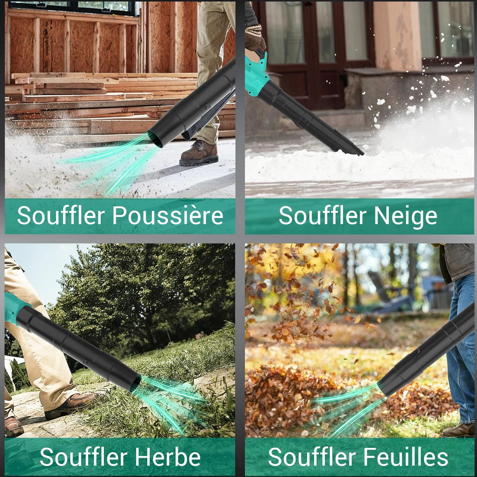 DCA Souffleur de Feuilles sans Fil 20V avec Moteur Brushless, Débit d'air 820 m³/h & 193 km/h, Batterie 4.0Ah Incluse, Ultra-Léger 1,5kg, Variateur de Vitesse pour Jardin, Allées et Poussière