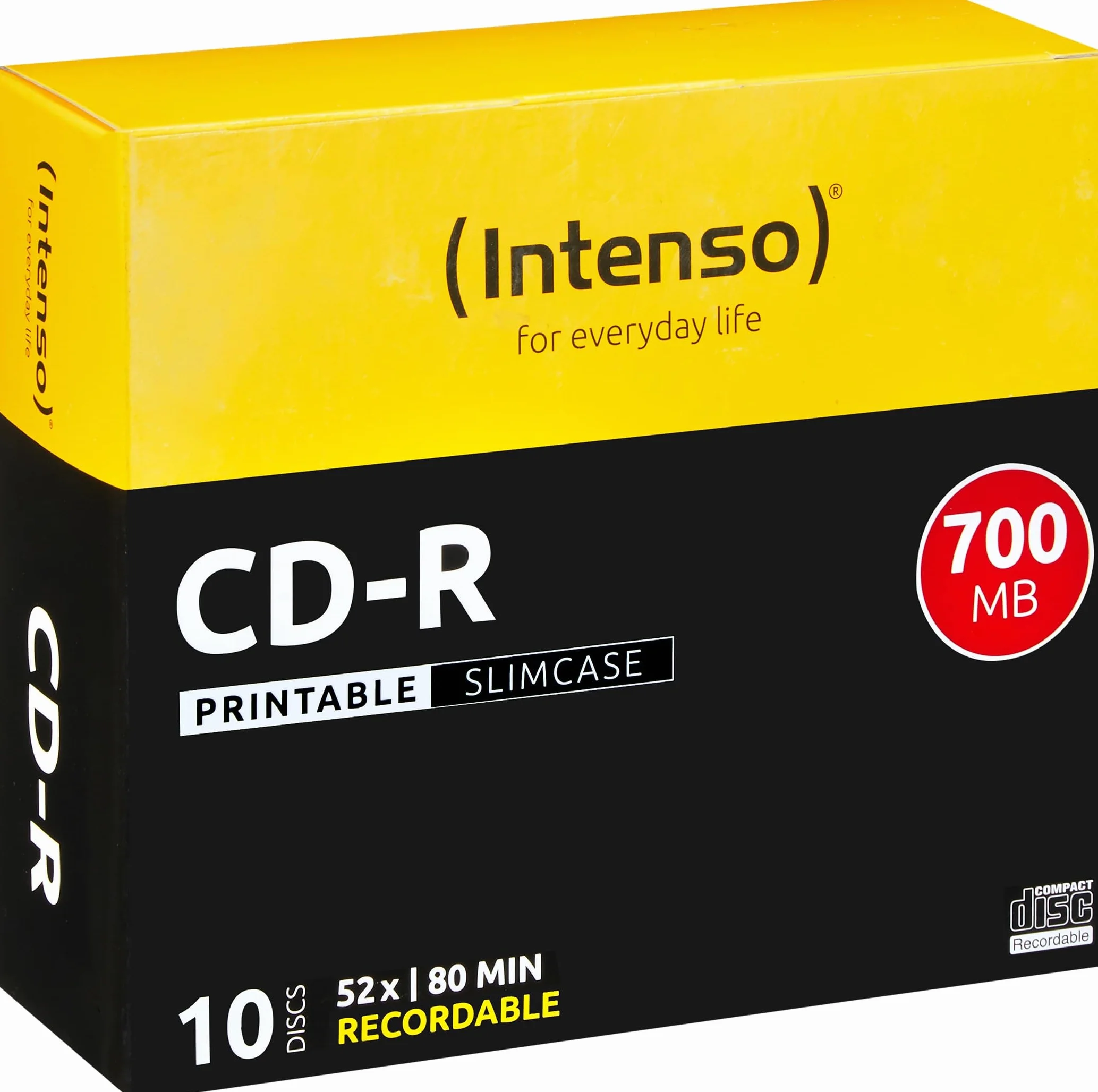 Intenso CD-R 80 700 MB 10 sztuk Slimcase Imprimable