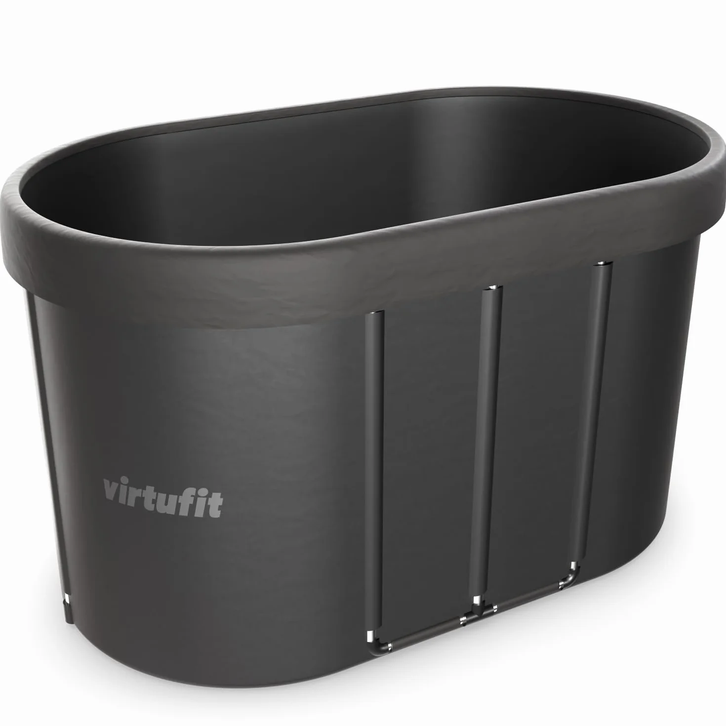 VirtuFit Baignoire Glacée Ovale 500L – Bassin à Eau Froide pour la Régénération et la Récupération Musculaire – Pliable, Isolation à 5 Couches, Accessoires Inclus, Pour l’intérieur et l’extérieur