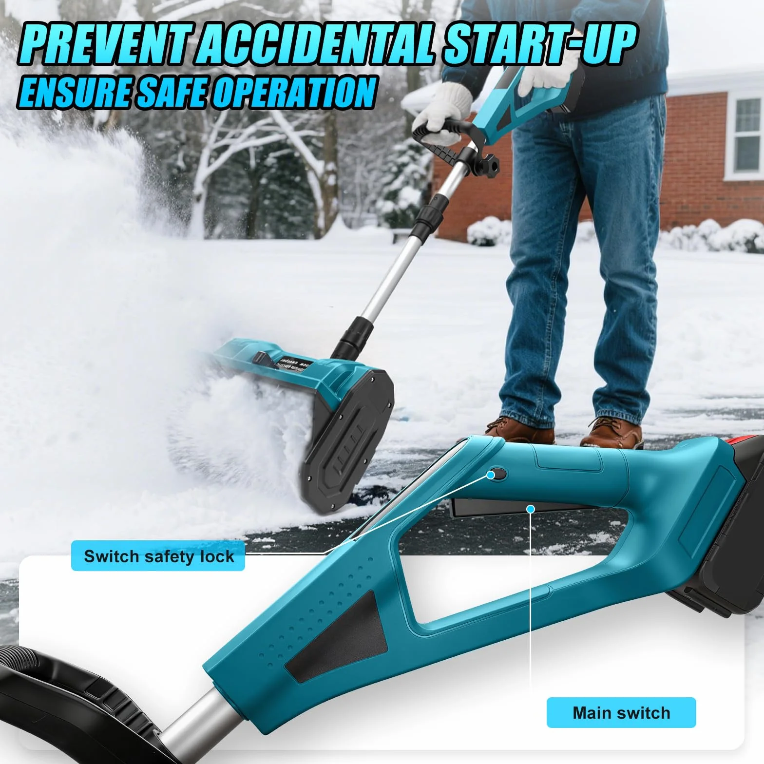 Makita 18V Souffleuse à Neige sans Fil, Fraise à Neige Pliable, Projection 8m, Largeur 28cm, 3500 r/min