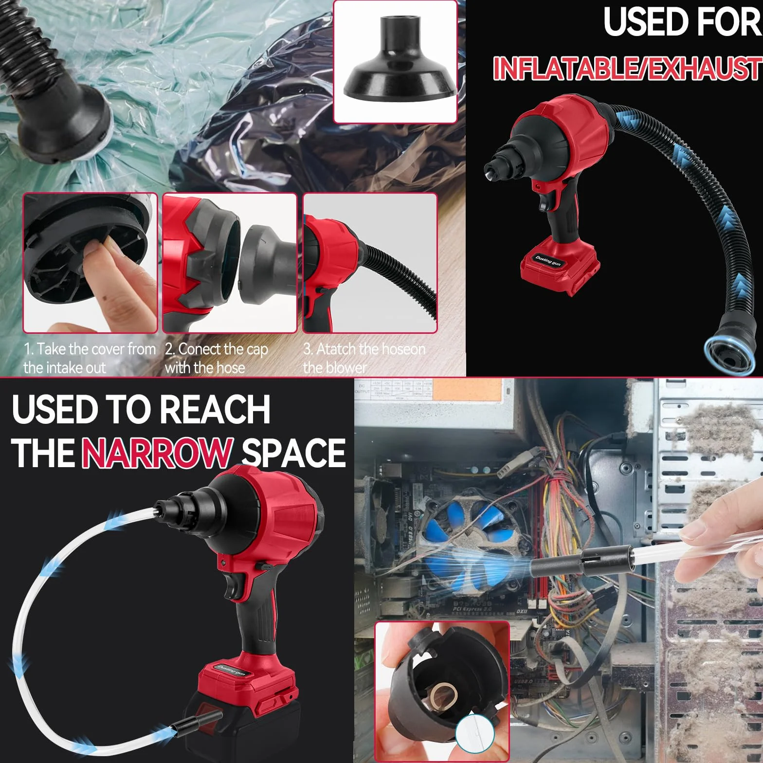 Souffleur sans fil pour batterie Milwaukee M18 18 V, 40 000 tr/min, 447 MPH, moteur en continu, pour atelier, maison et voiture (sans batterie)