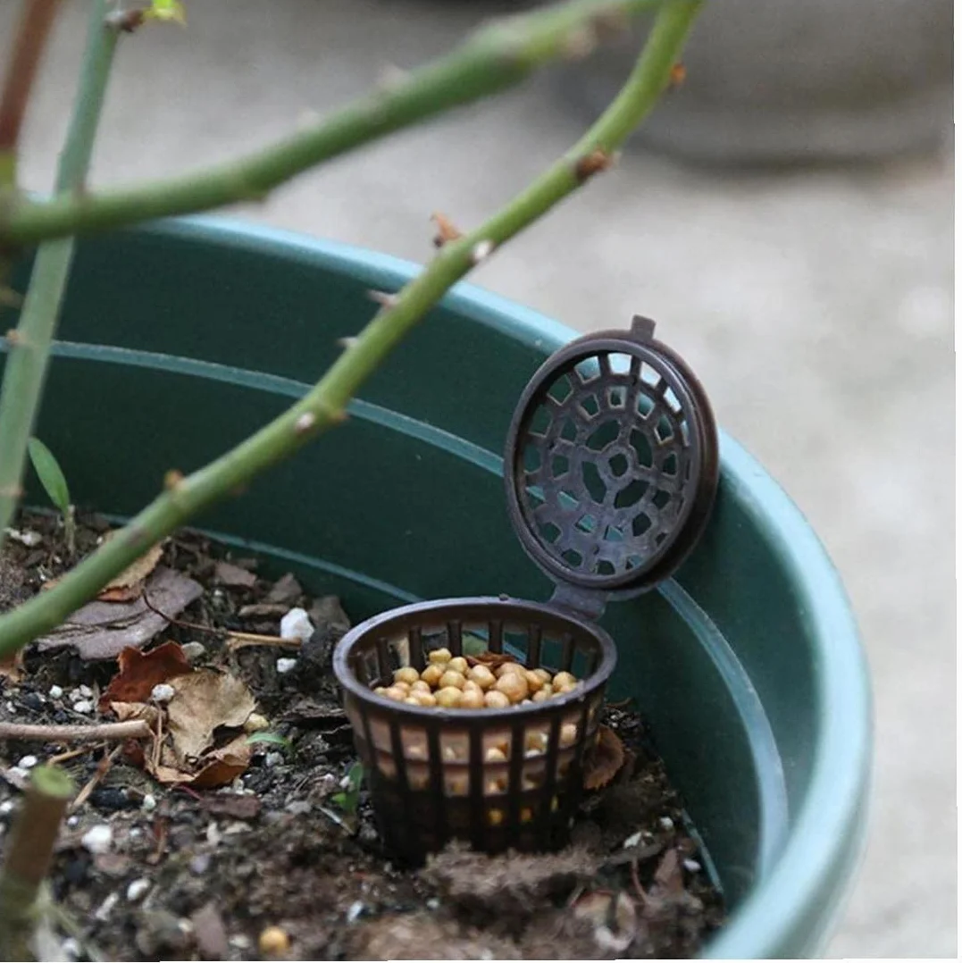 Paniers D'engrais De Bonsai avec Couvercle Boîte Engrais 20pcs Outil De Bonsaï