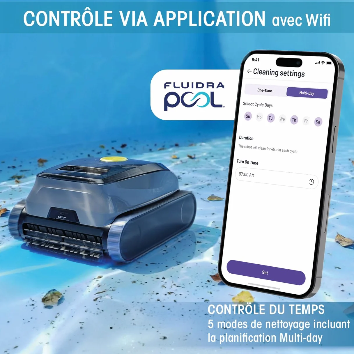 Zodiac Freedom Lite Robot de Piscine sans Fil avec Batterie au Lithium, Nettoyage Sol Parois Ligne d'Eau, Double Filtration 3 Heures