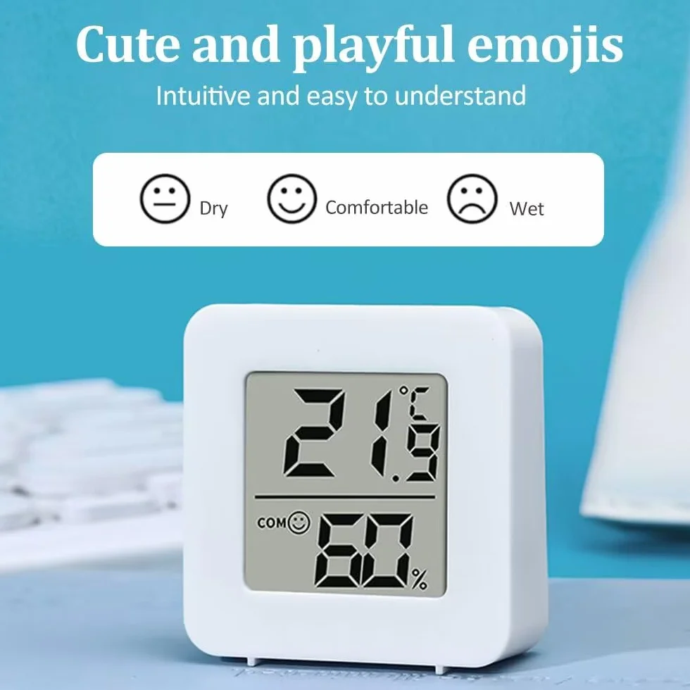 Thermomètre hygromètre d'intérieur numérique LCD température précise humidimètre lot de 2
