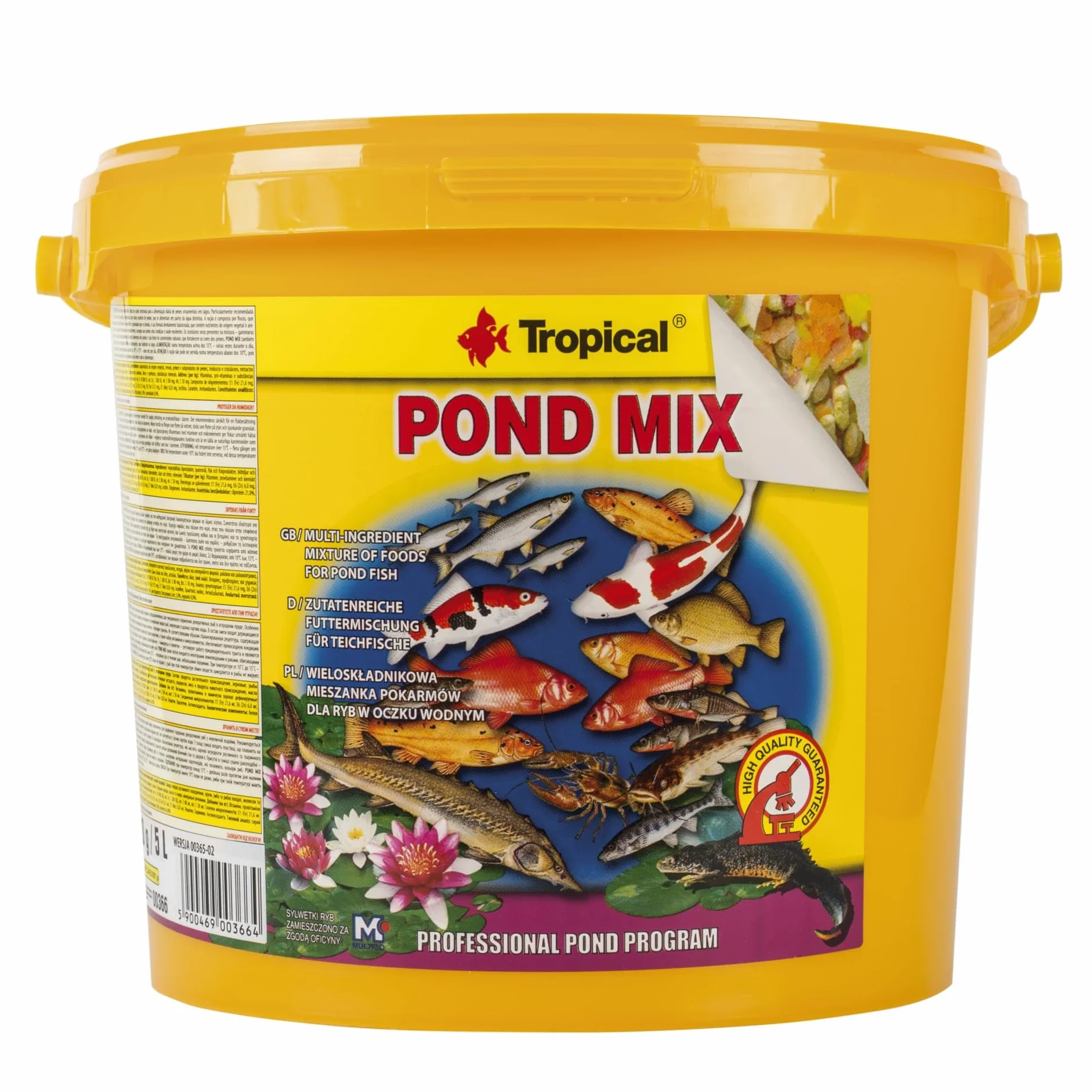 Pond Mix 5L 800g Aliment pour Koi et Poissons d'étang