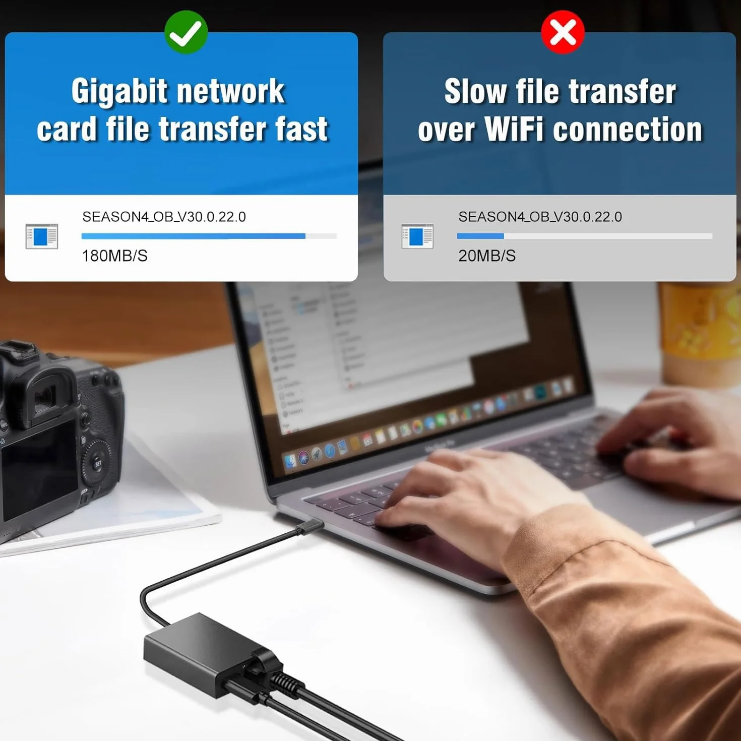 Wowfast Adaptateur Ethernet Micro USB vers RJ45 Compatible Fire TV Stick 4K Chromecast Google Home Mini
