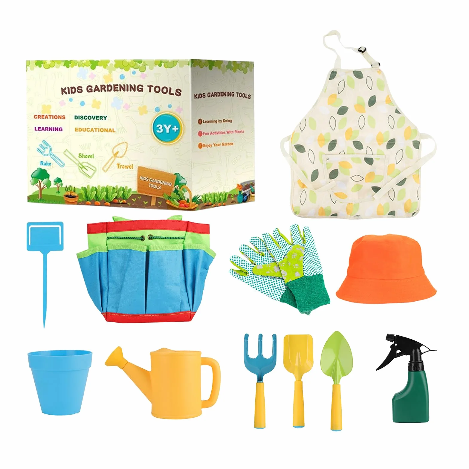 Outils de jardin pour Jouet de pelle et râteau pour plantation | Ensemble de jardin 11 pièces pour enfants pour la plage, la plantation, l'excavation, le patio et le gazon