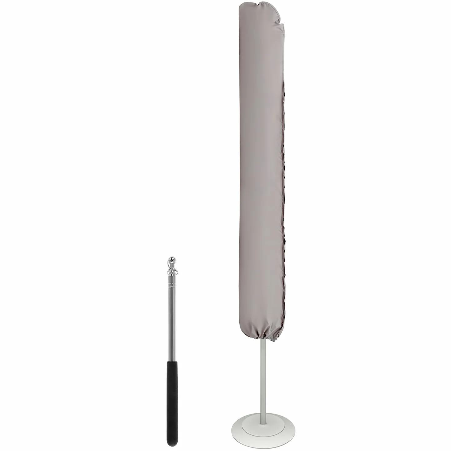 Housse Imperméable pour Parasol 300 cm, avec Tige de Montage, Fermeture Éclair Invisible - 175×30,5/36,5 cm, Résistante aux UV