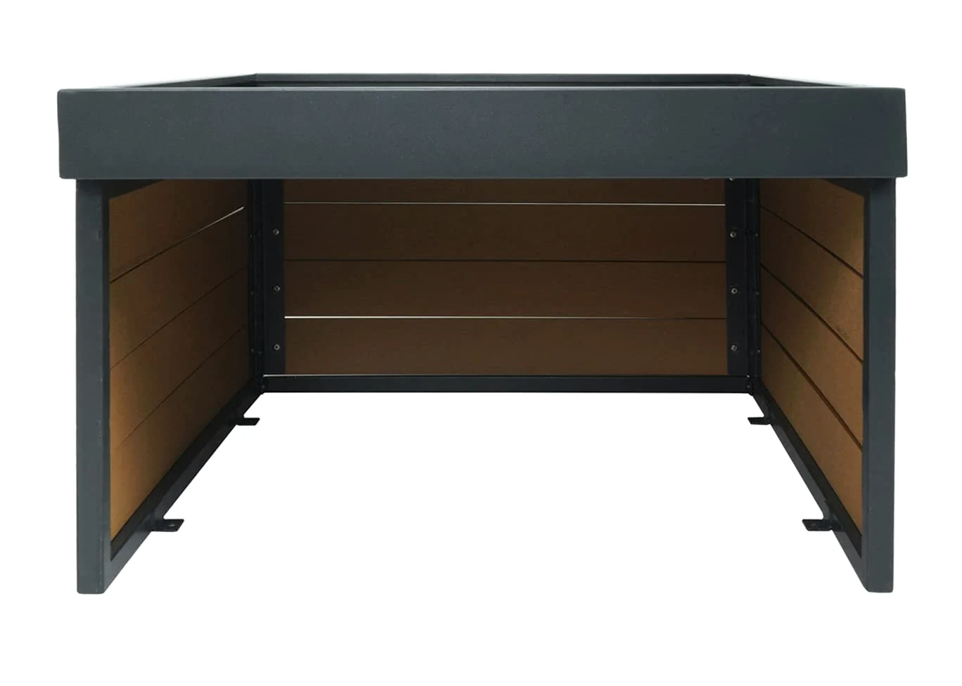 Garage pour Tondeuse-Robot HWC-L45 WPC métal 40x60x73cm Aspect chêne