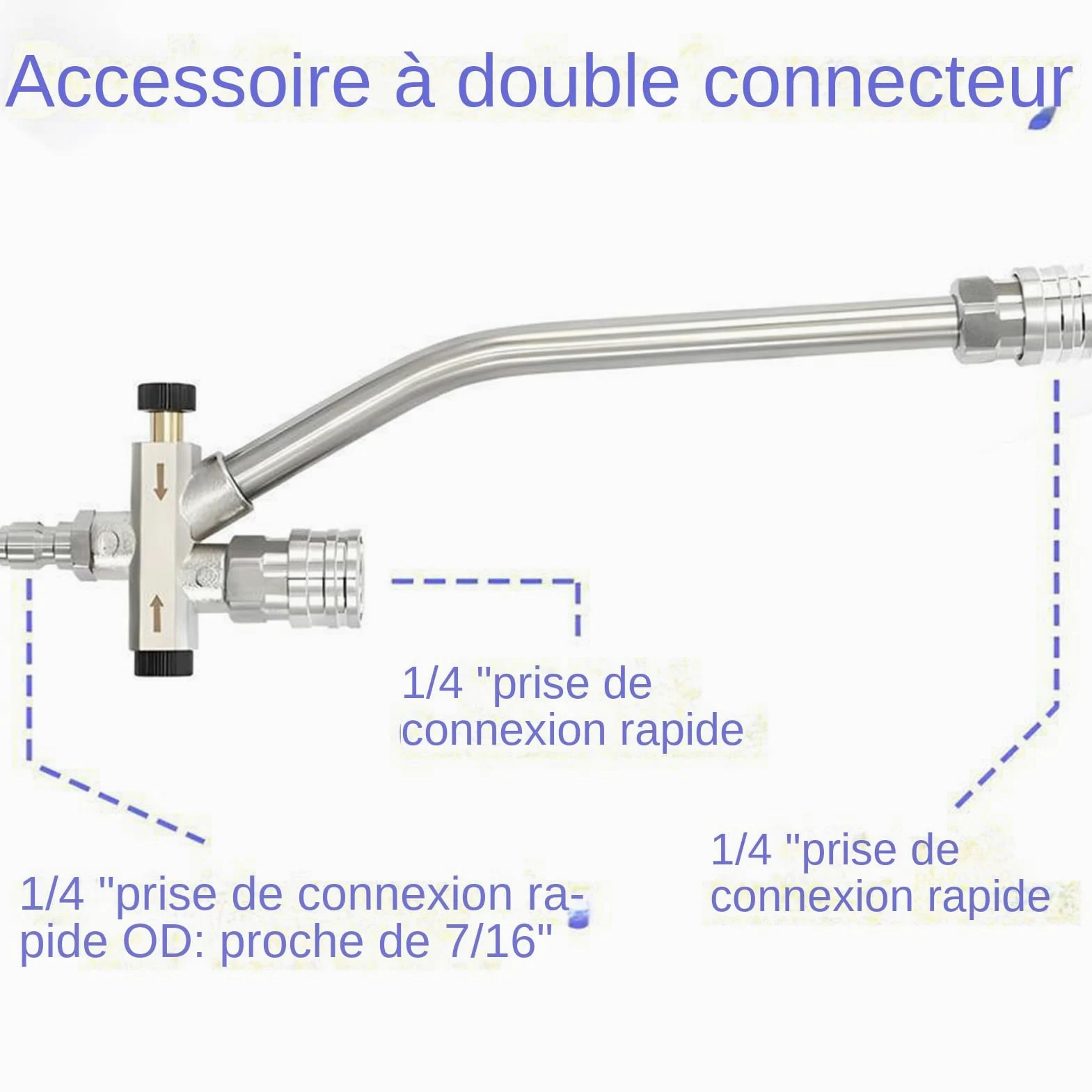 Lance Mousse Pour Nettoyeur Haute Pression Nettoyeur Haute Pression Pour | Connecteur Double Tête Pour Tuyau Arrosage & Lavage Détail Maison