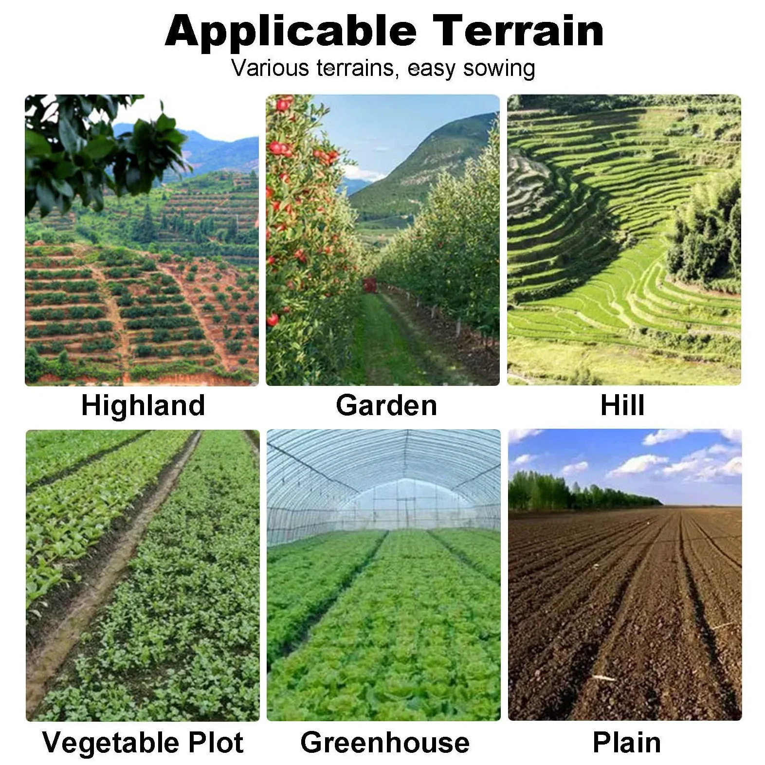 Épandeurs De Jardin À Poussée Manuelle, Planteuse De Cultures En Rangées - Profondeur De Semis 0-5cm /Espacement De Plantation 3-50cm /Espacement Des Rangs 6-12cm, Pour Graines De 2-10mm 1Row