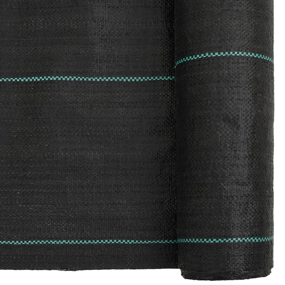 Membrane Anti-Mauvaises Herbes Noir 1,5x10 m PP géotextile pour Jardin terrasse pelouse Drainage séparation stabilisation Protection des Racines