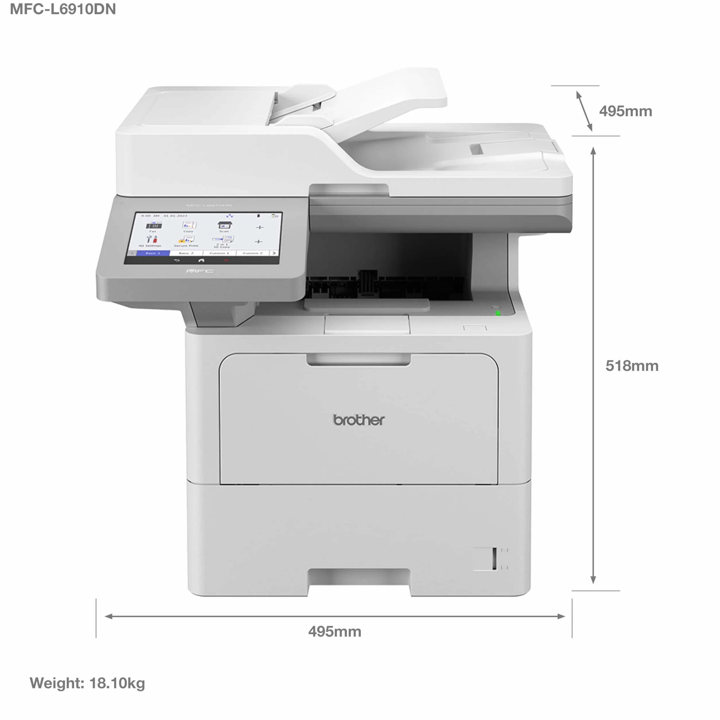 Brother MFC-L6910dn Stampante Multifunzione Laser A4 1200x1200 DPI 50 ppm Wi-Fi