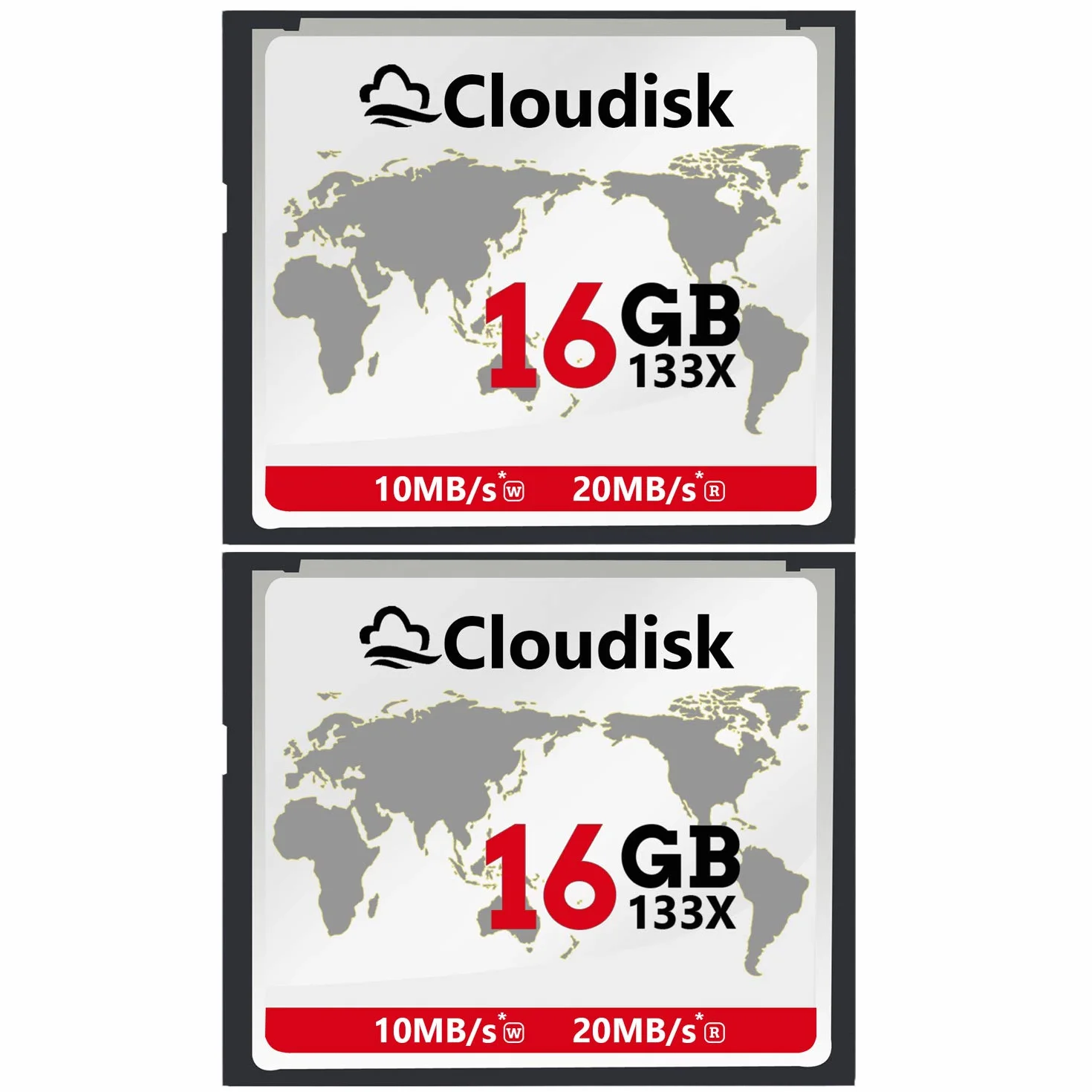 CompactFlash CF 2.0 16GB 2 Cartes pour Appareil Photo Reflex Numérique