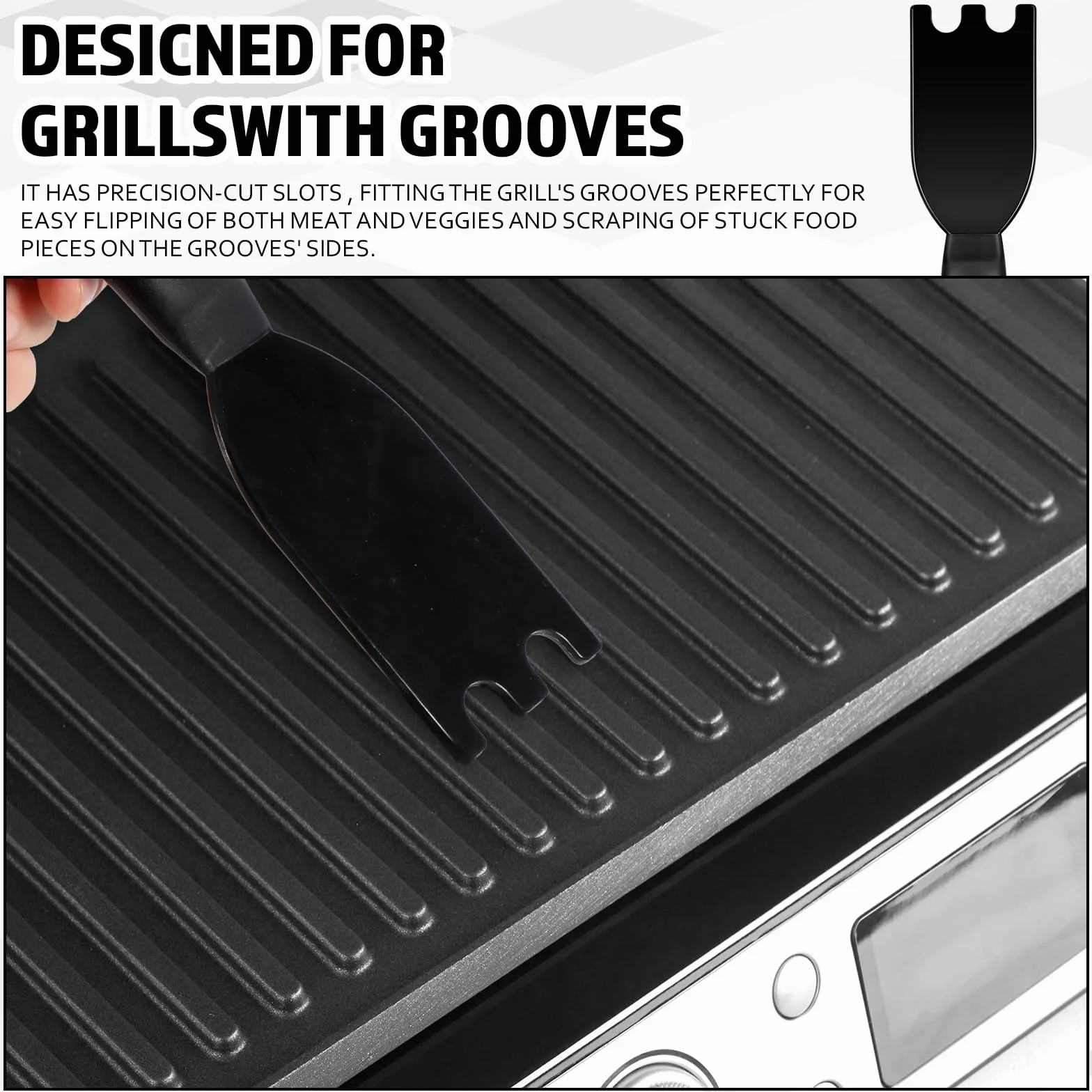 George Foreman Lot de 2 Spatules Universelles pour Barbecue en Nylon Résistant à la Chaleur