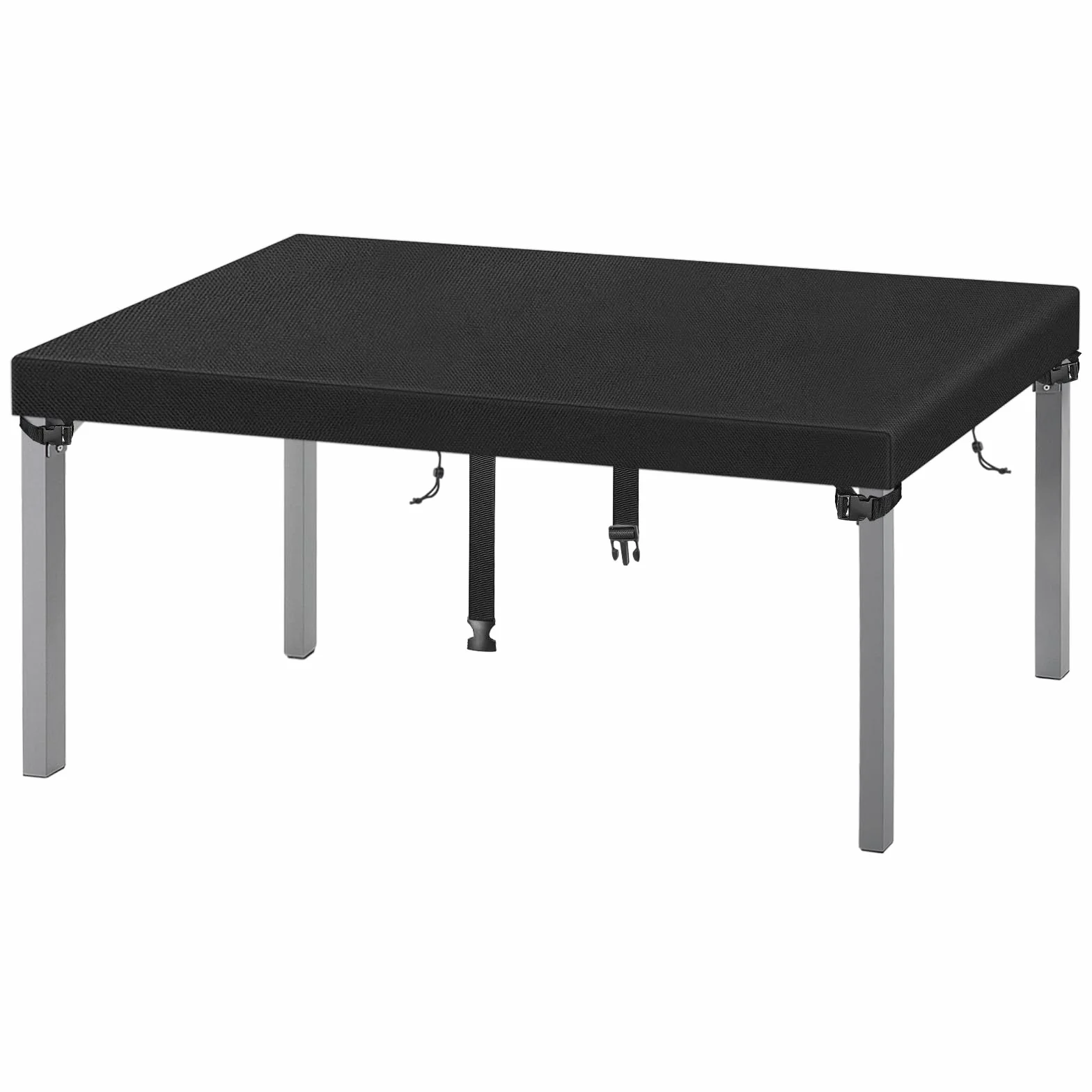 Housse de Protection pour Table de Jardin Noir 200x100x15cm Tissu Oxford 520D
