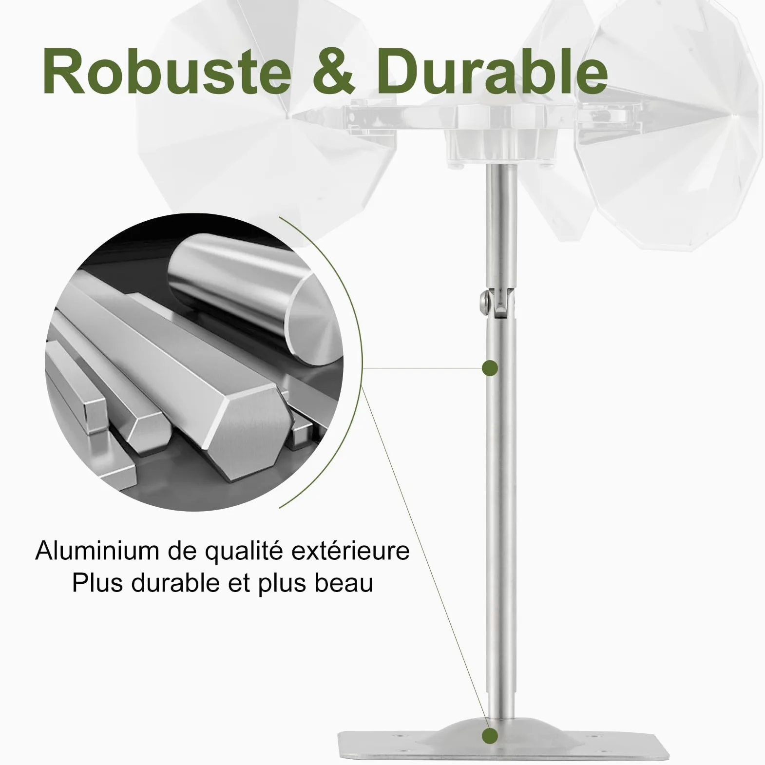 OFFO Anti Pigeon,Effaroucheur Oiseaux pour Balcon,Réflexion à 360°,Repulsif Pigeon avec Base en Aluminium,Effaroucheur Pigeons pour Jardin,Toit,Balcon