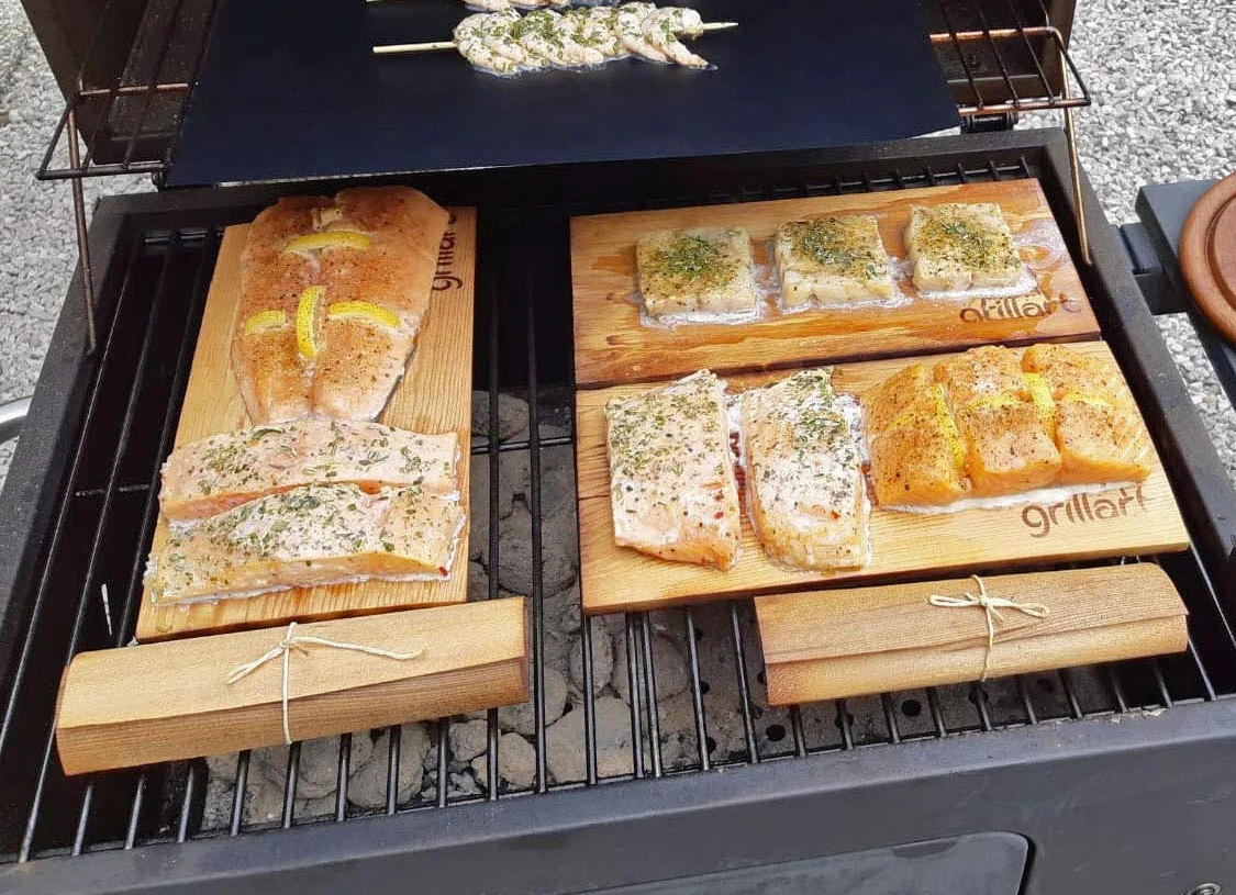 Planches à Griller en Bois de Cèdre Rouge de l'Ouest du Canada XXL - Pack de 6 pour Grillade