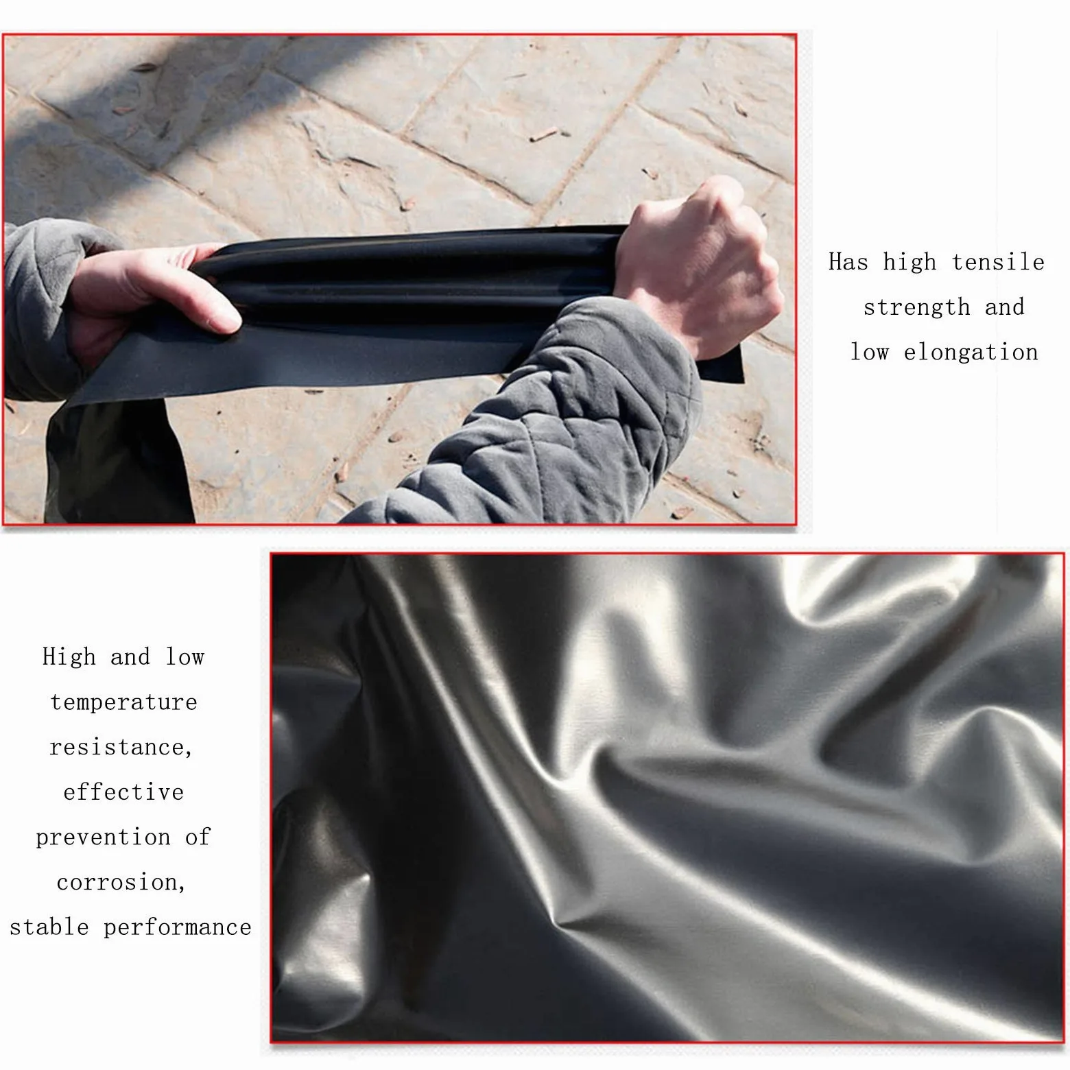 Revêtement flexible et imperméable pour étang à poissons - Doublure préformée pour bassin de jardin - Grande membrane pour bassin à poissons - Durable - 0,3 mm - Noir - 3 x 9 m