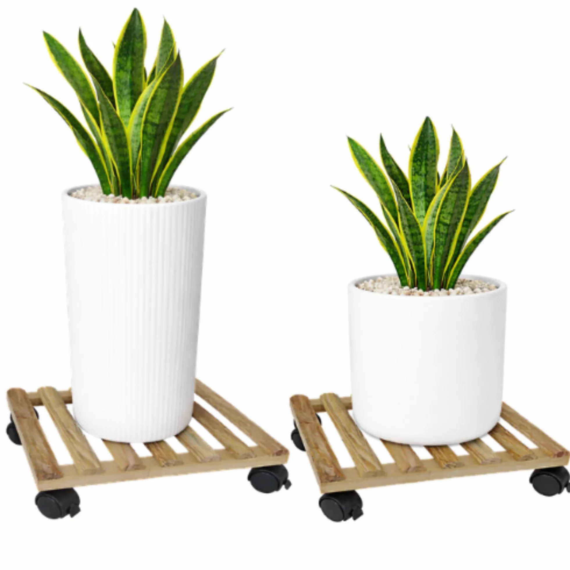 Support pour pots à roulettes 25 x 25 cm Intérieur Extérieur