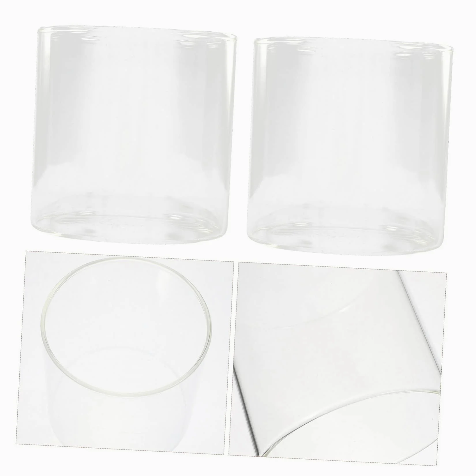 Toyvian 3 Pièces Lot de Vases Cylindriques Verre Transparent pour Compositions De Fleurs Et Aquarium Hydroponique