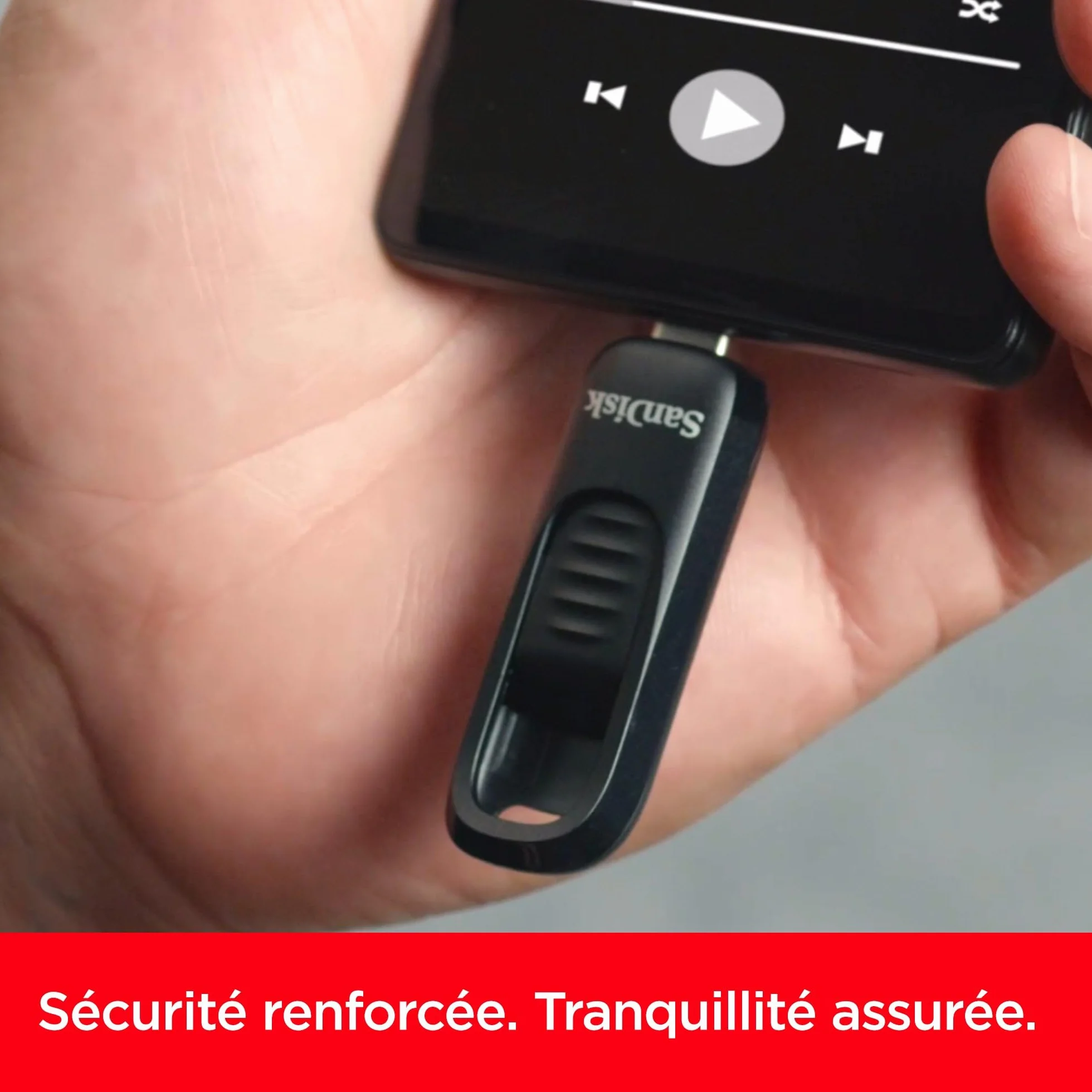 SanDisk Ultra Slider Clé USB 512 Go USB 3.2 Gen 1 Type-C Noir