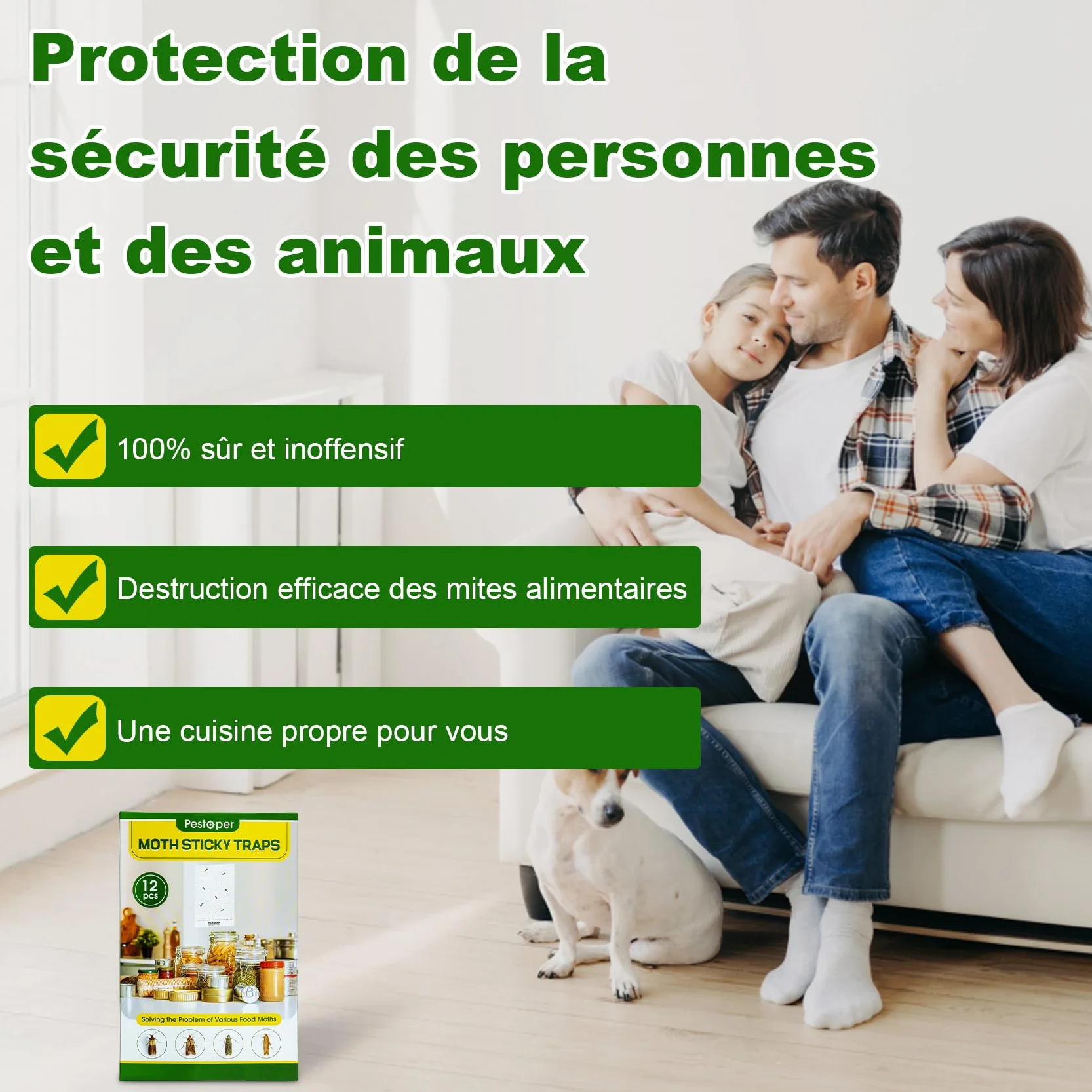 Anti Mites Alimentaires 12 Pièces Piège Alimentaire avec Attrait pour Cuisine Garde-Manger
