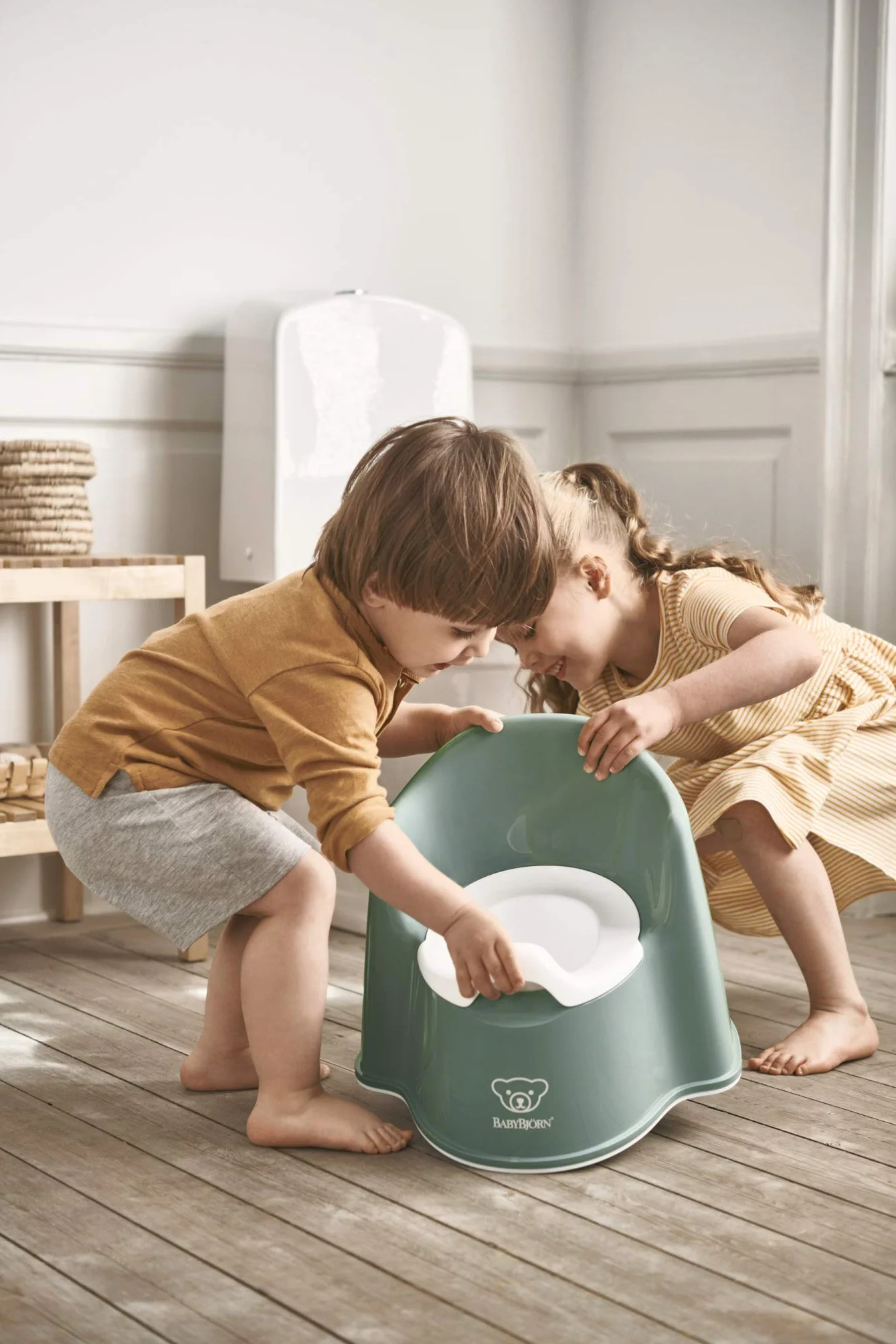BABYBJÖRN Pot Fauteuil Vert Profond Blanc