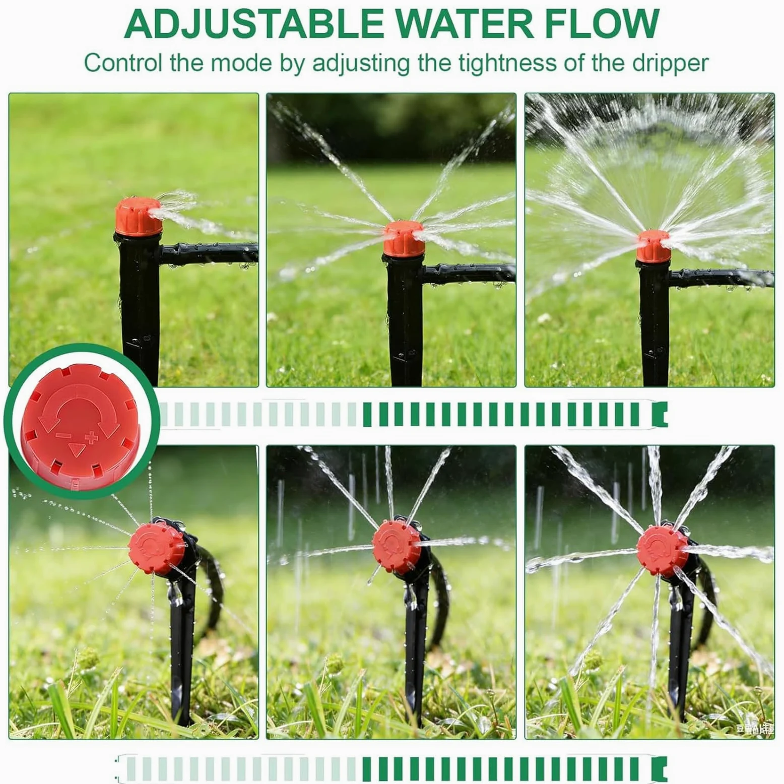 LINGKY Système d'irrigation Jardin, 315Pcs Kit d'irrigation Goutte, Kit d'irrigation Goutte à Goutte Automatique avec 60m + 15m Tuyau, Kit arrosage Automatique pour Jardin pelouse Serre Plantes