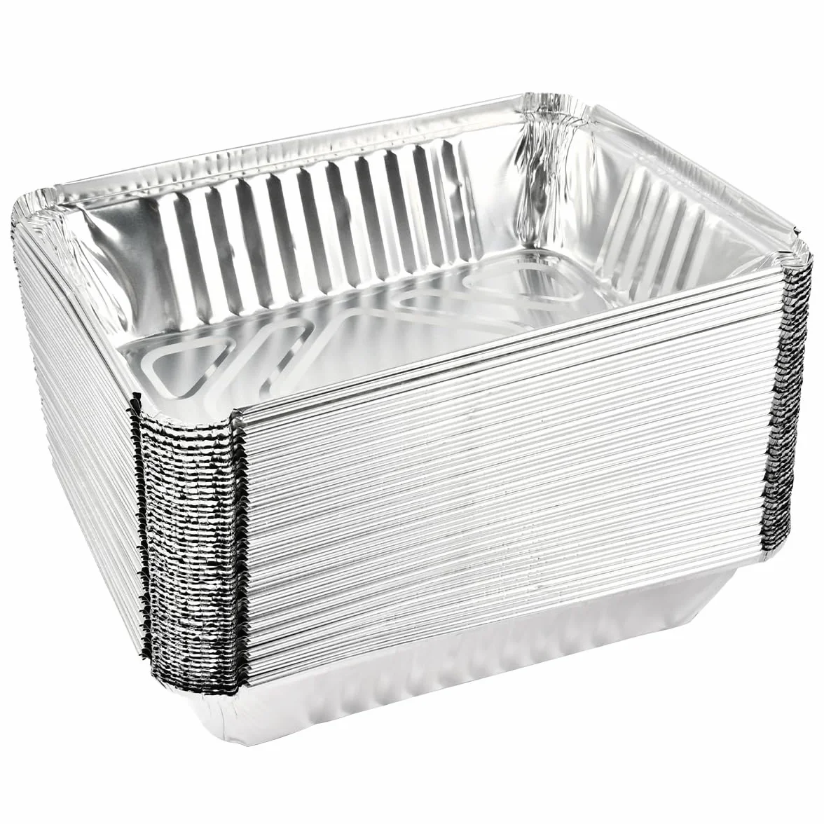 Barquettes de barbecue en aluminium 22 x 15 x 5,5 cm - Lot de 50 - Accessoires Weber