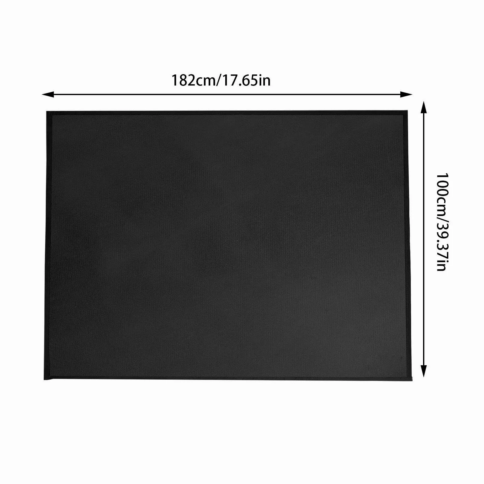 Under Grill Mat - Protection de sol pour terrasse de patio - Résistant à la chaleur - En fibre de verre - Barrière Fireproof pour la cuisson en extérieur - 100 x 120 cm, 100 x 152 cm, 100 x 182 cm
