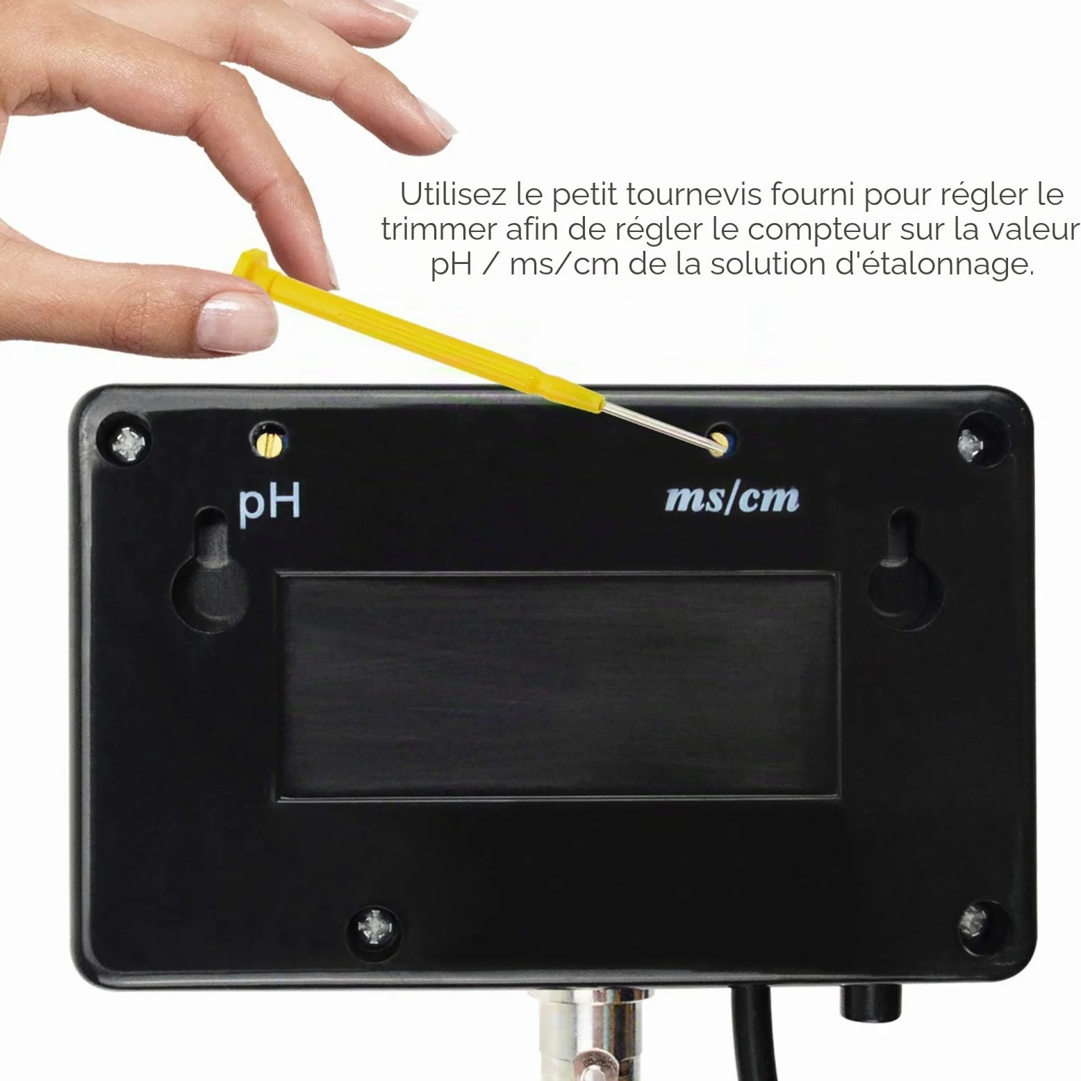 PH EC Conductivity Monitor Meter Rétro-éclairage ATC Qualité de l'eau Surveillance continue en temps réel Mesure Rechargeable 0.00~14.00pH / 0~19.99m S/cm Aquaculture Aquarium Pond Hydroponic