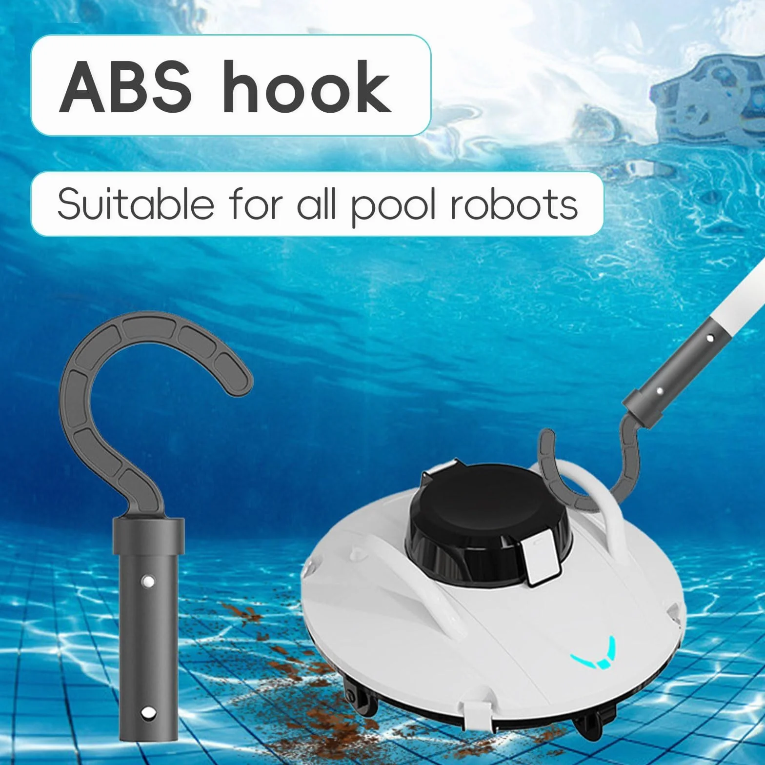 Crochet pour Robot de Piscine, Accessoire de Nettoyage Compatible avec Tous Types de Nettoyeurs