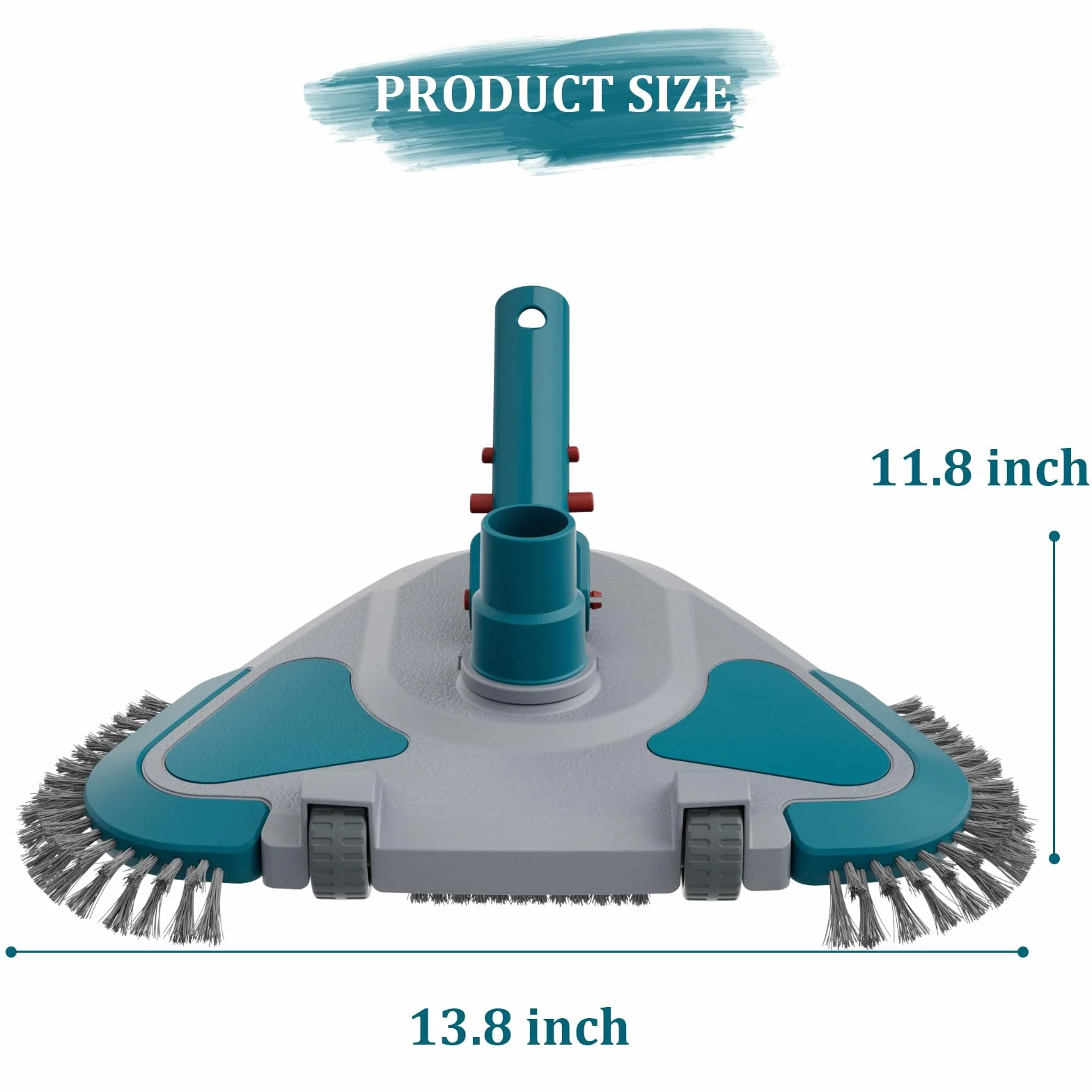POOLWHALE Tête d'aspirateur triangulaire lestée rotative pour piscine vinyle
