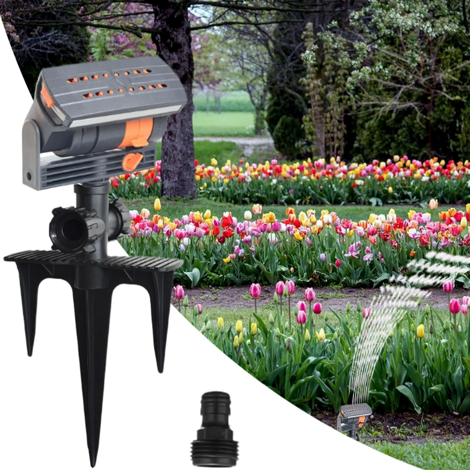 Arroseurs Oscillants De Pelouse Système D'Irrigation | Asperseur De Gazon Jardin Espace Extérieur Sol Parterre De Fleurs Ferme Et Terrasse