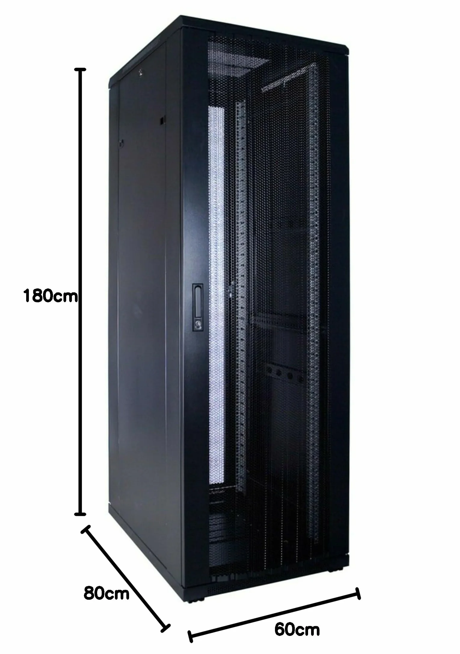 Baie de Serveur 37U Porte perforée 600x800x1800mm Noir