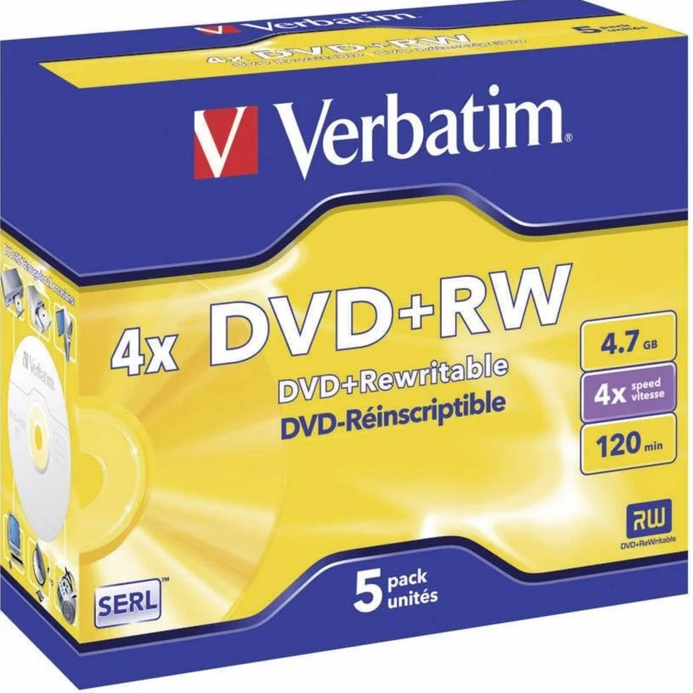 Verbatim DVD-RW Matt Silver 5 sztuk 4X 4,7 GB