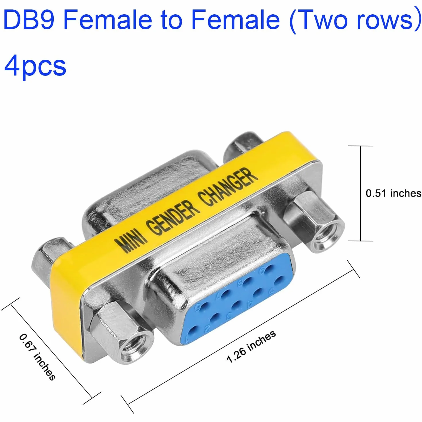 Connecteur Adaptateur DB9 Femelle à Femelle RS232 9 Broches