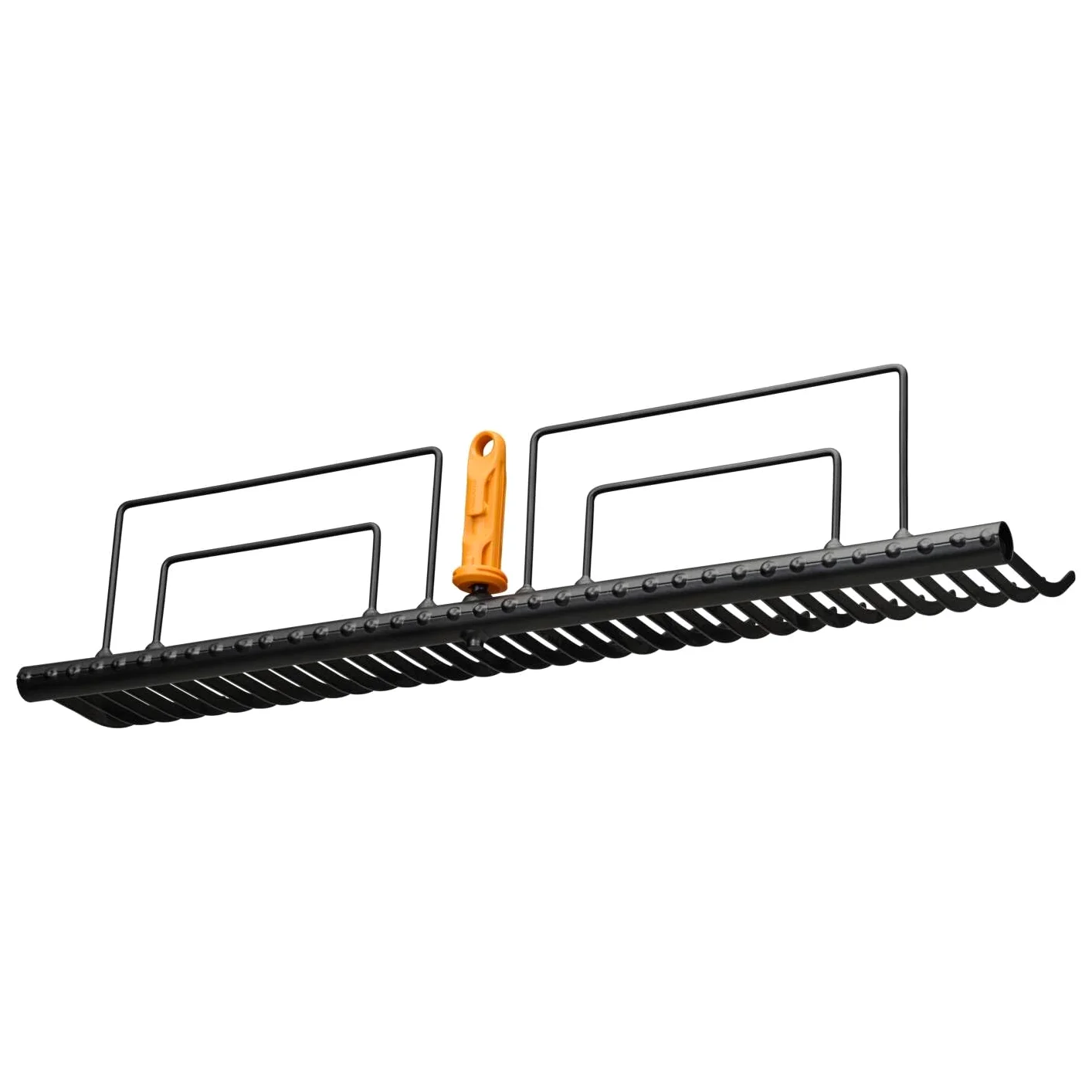 Fiskars OneClick Râteau à Gazon | Changement Facile en Un Clic, Acier Trempé, Noir/Orange, 1080680