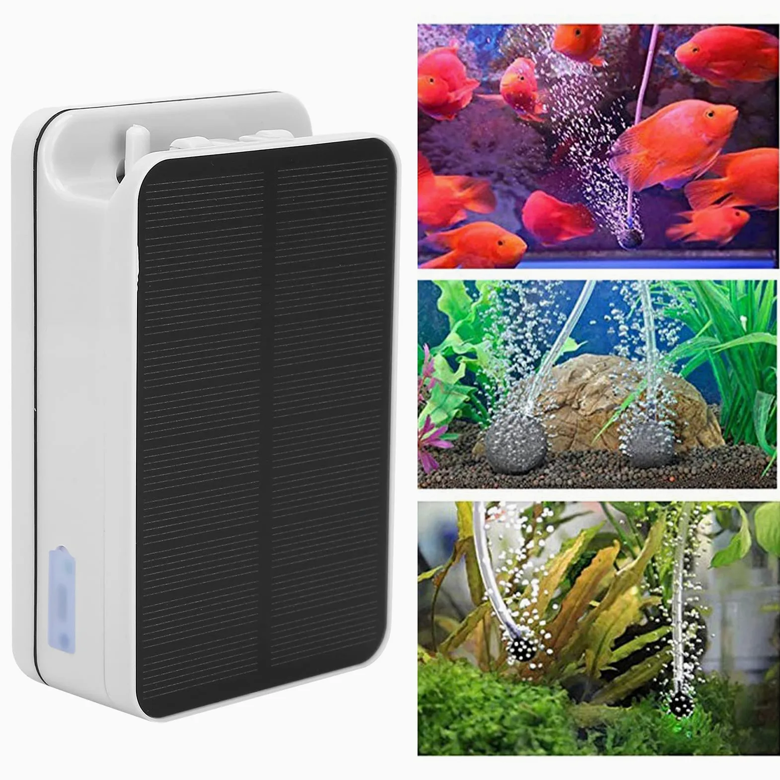 Pompe Air D'oxygenateur D'etang D'energie Solaire 2200mAh Pompe Air de Protection de Surcharge de Batterie de Grande Capacite