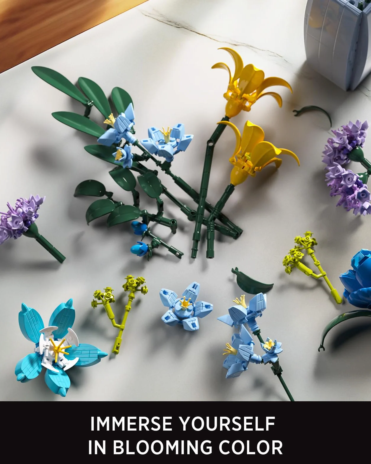 Nifeliz Botanicals Fleurs Sauvages Set de Construction pour Adultes, Bouquet de Fleurs 902 Pièces