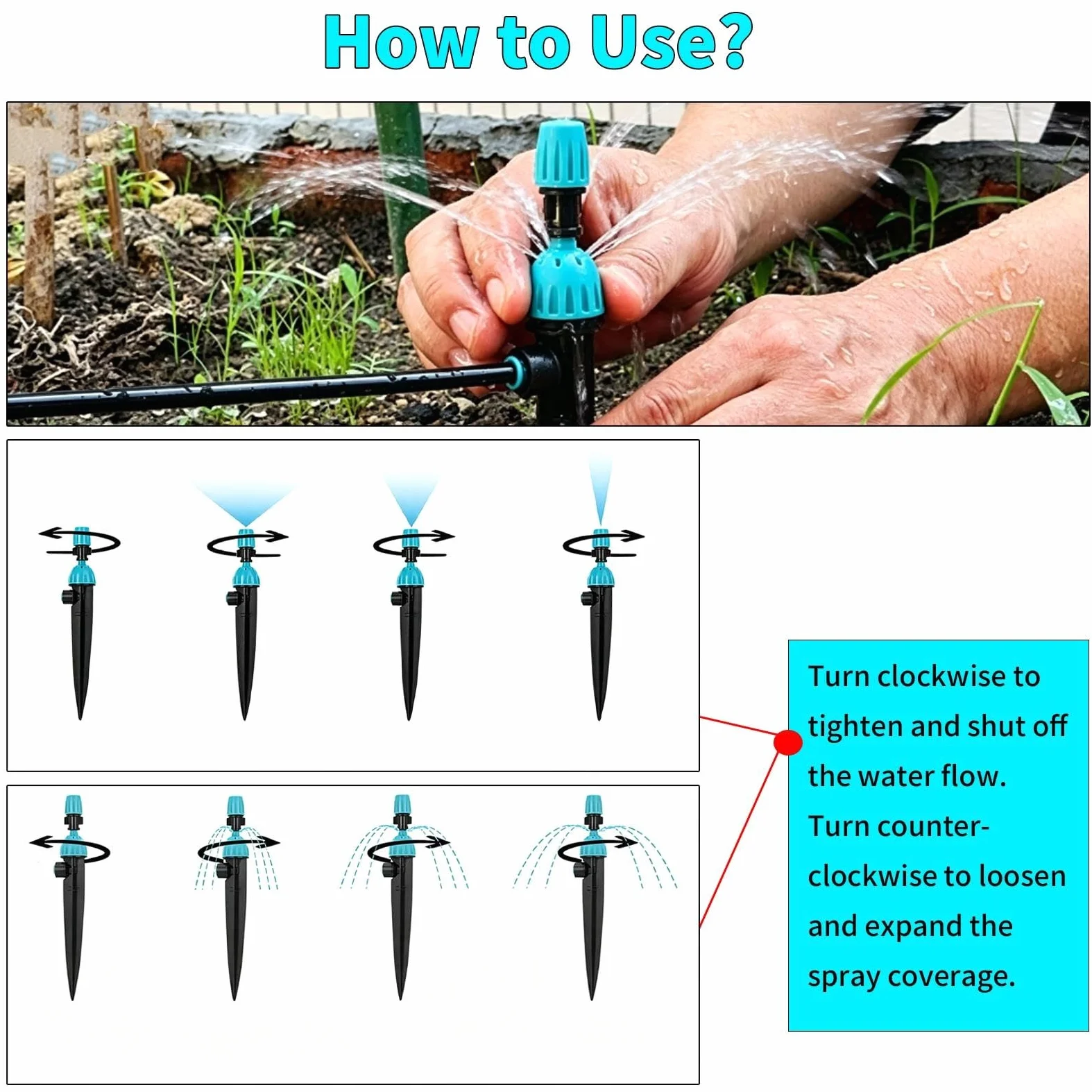 Kit D'irrigation Goutte À Goutte Par Brumisation Pour Serre Enterrée | Avec Tubes En Polypropylène Flexibles Et Résistants Aux UV, Système D'arrosage Par Brumisation Et Accessoires