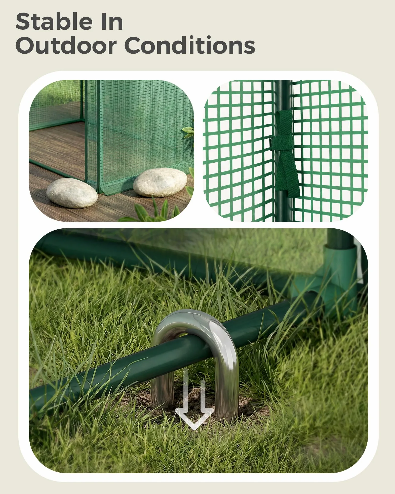 Bamworld Serre de jardin d'extérieur - 200 x 80 x 150 cm - Serre en film Bamworld pour tomates et plantes - Serre à tomates avec film en maille PE et porte zippée