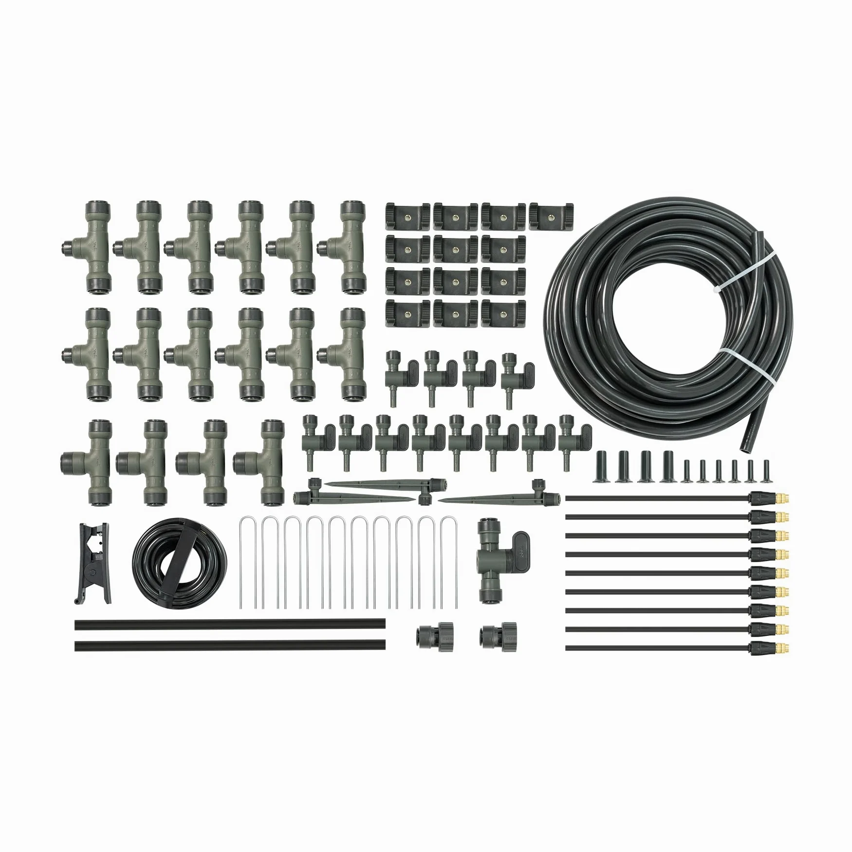 Vego Kit d'irrigation de jardin – Système d'irrigation goutte à goutte pour parterres de jardin surélevés, solution d'arrosage efficace pour légumes, fleurs et plantes, installation facile à faire
