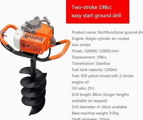 Ensemble de forets à essence robustes pour creuser et creuser des trous de poteau – Outil efficace et durable pour l'aménagement paysager et la construction