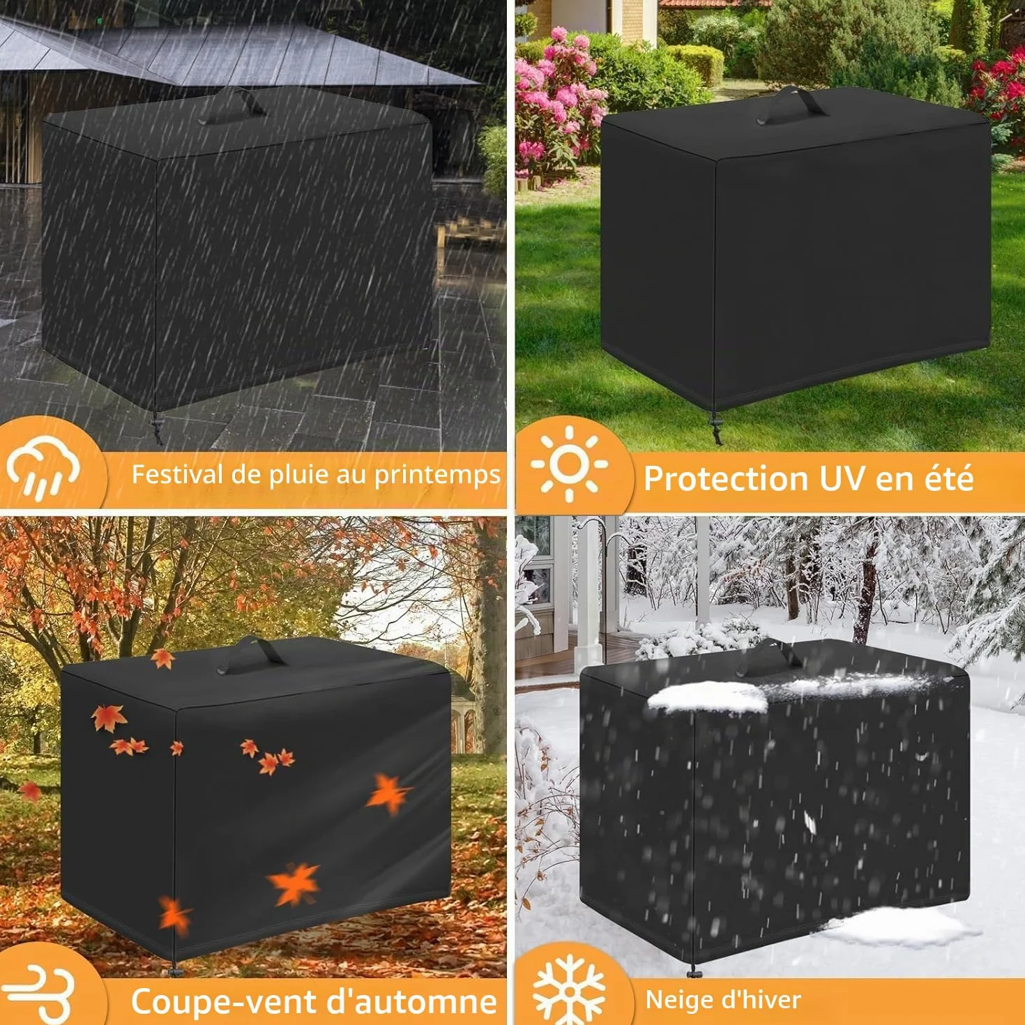 Abri Pompe Piscine Hors Sol 420D Tissu Oxford Étanche Caisson Phonique
