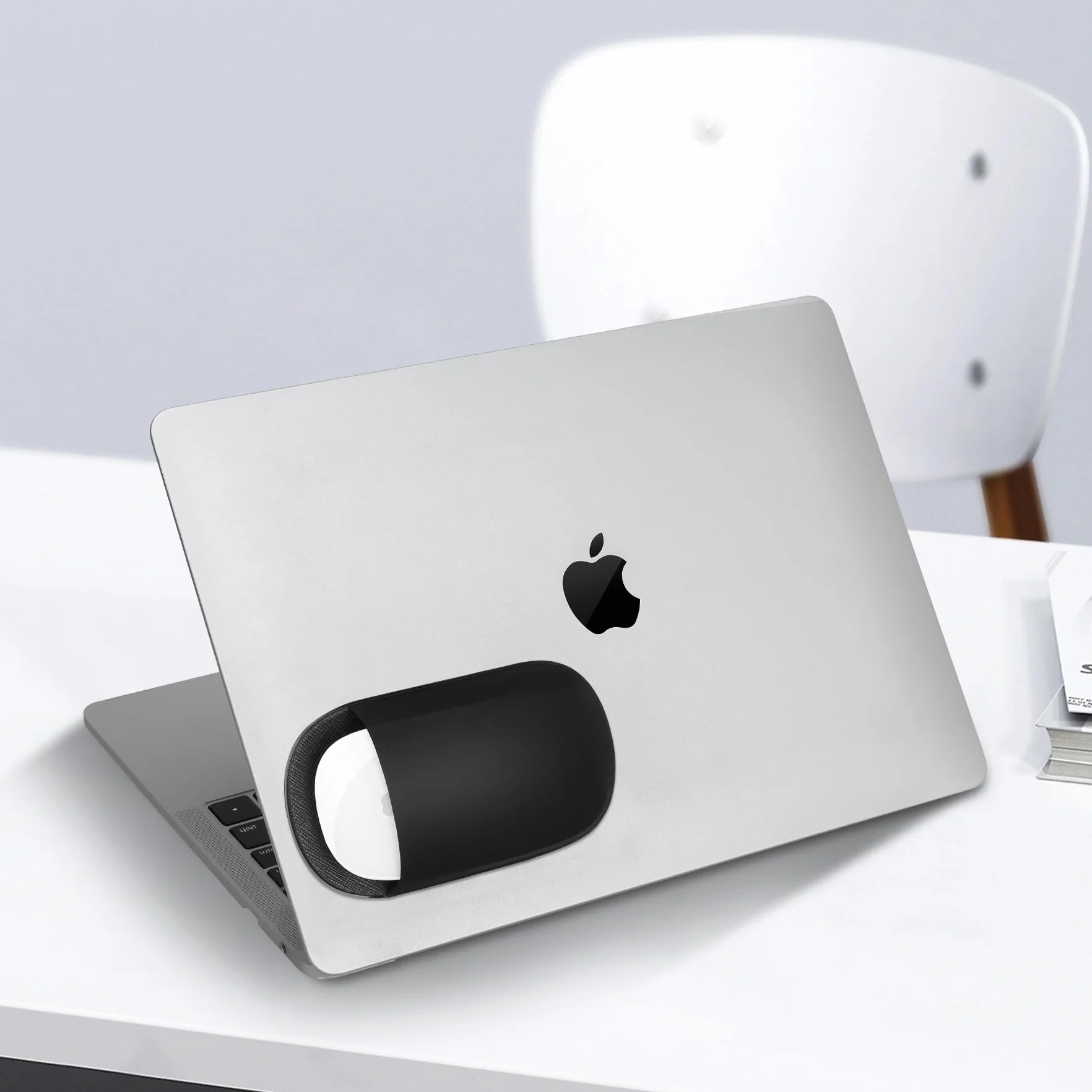Lacdo Étui à Souris Autocollant Universel pour Magic Mouse 1 2, Noir