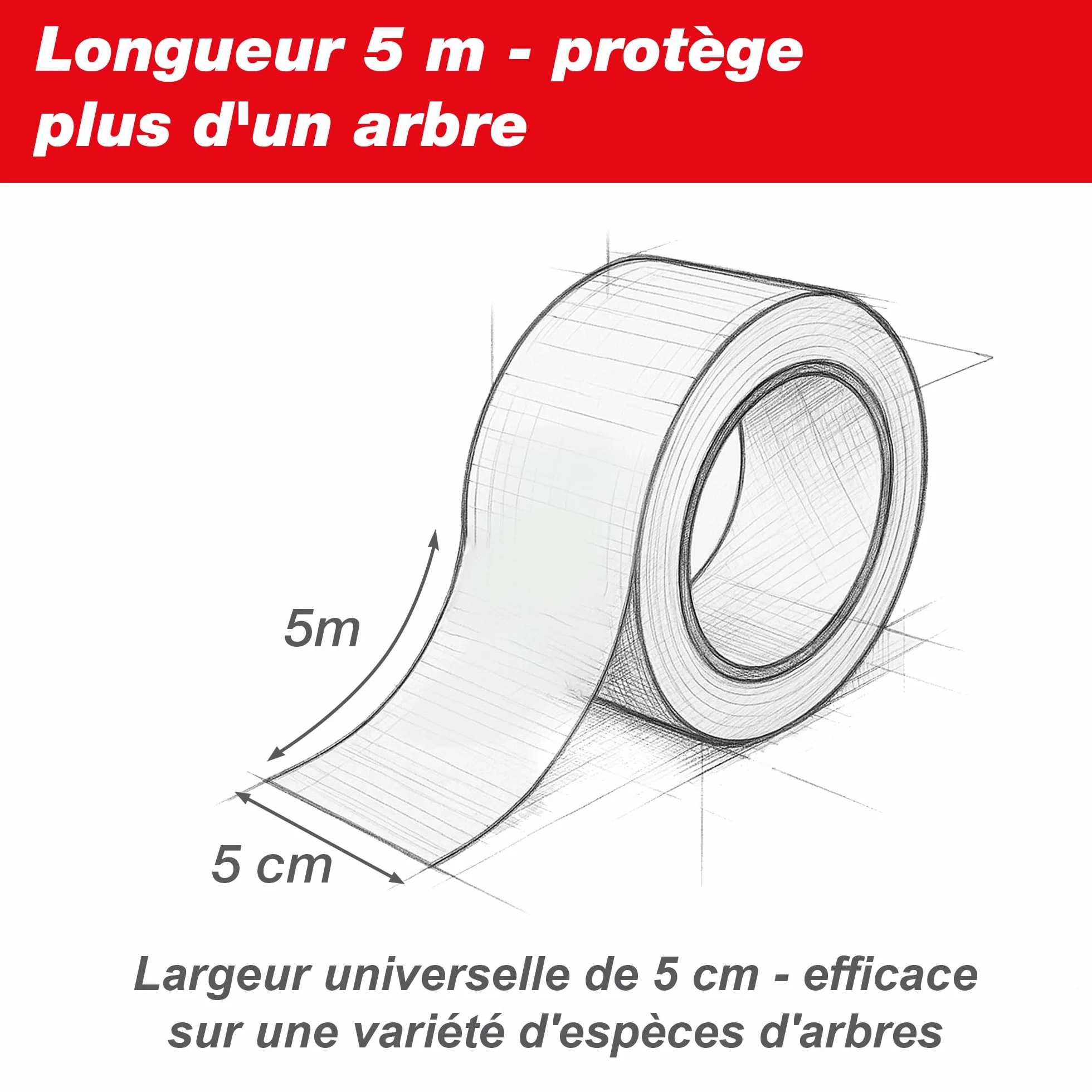 SWISSINNO Ruban adhésif Anti-Fourmis pour Insectes rampants 5 cm x 5 m Protection des Arbres